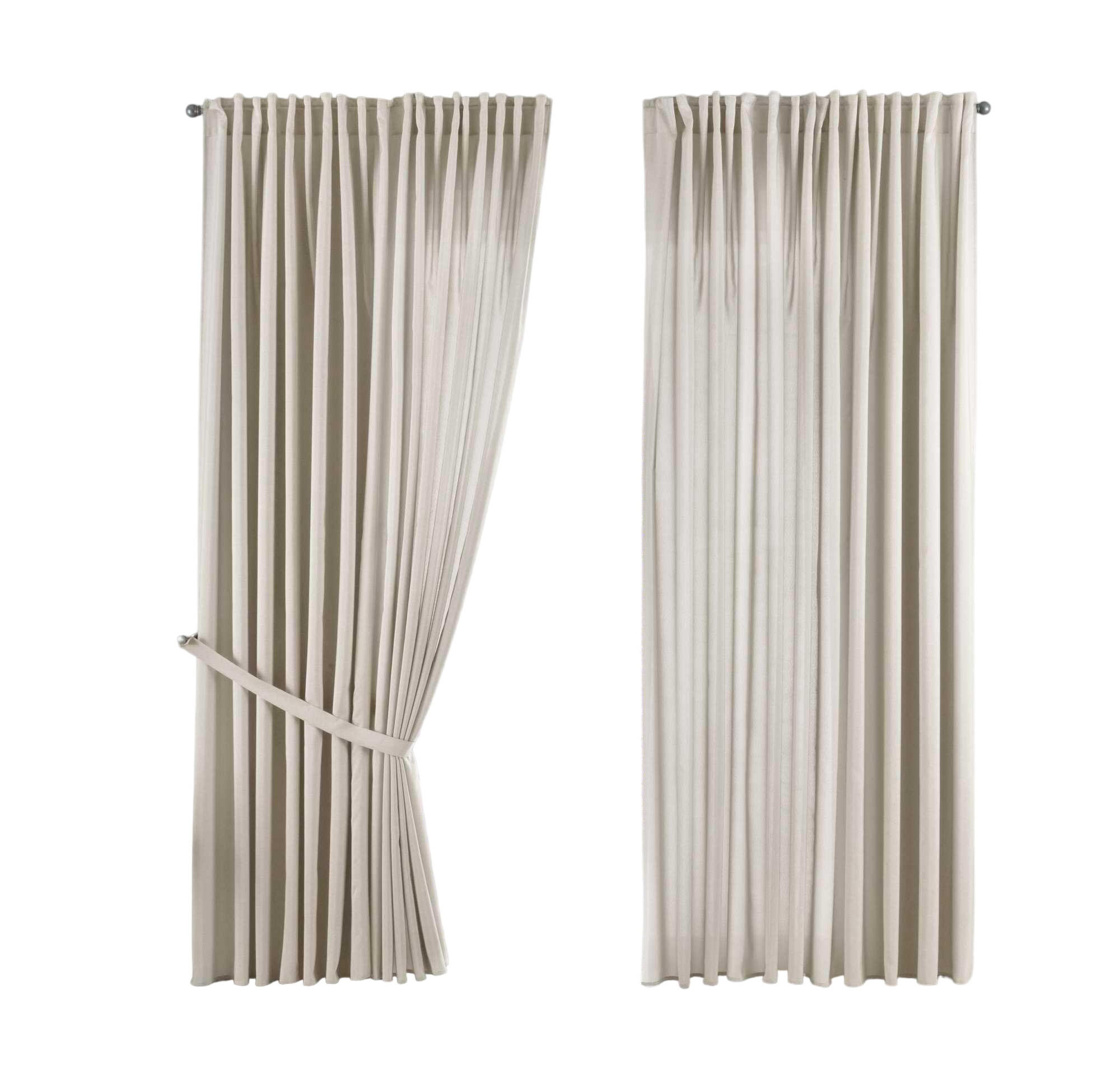 SCHLAUFENGARDINE 2ER SET »Jena« HxB 250x300 cm Sand - Sandfarben, Textil (300/250cm) - Gardinenbox