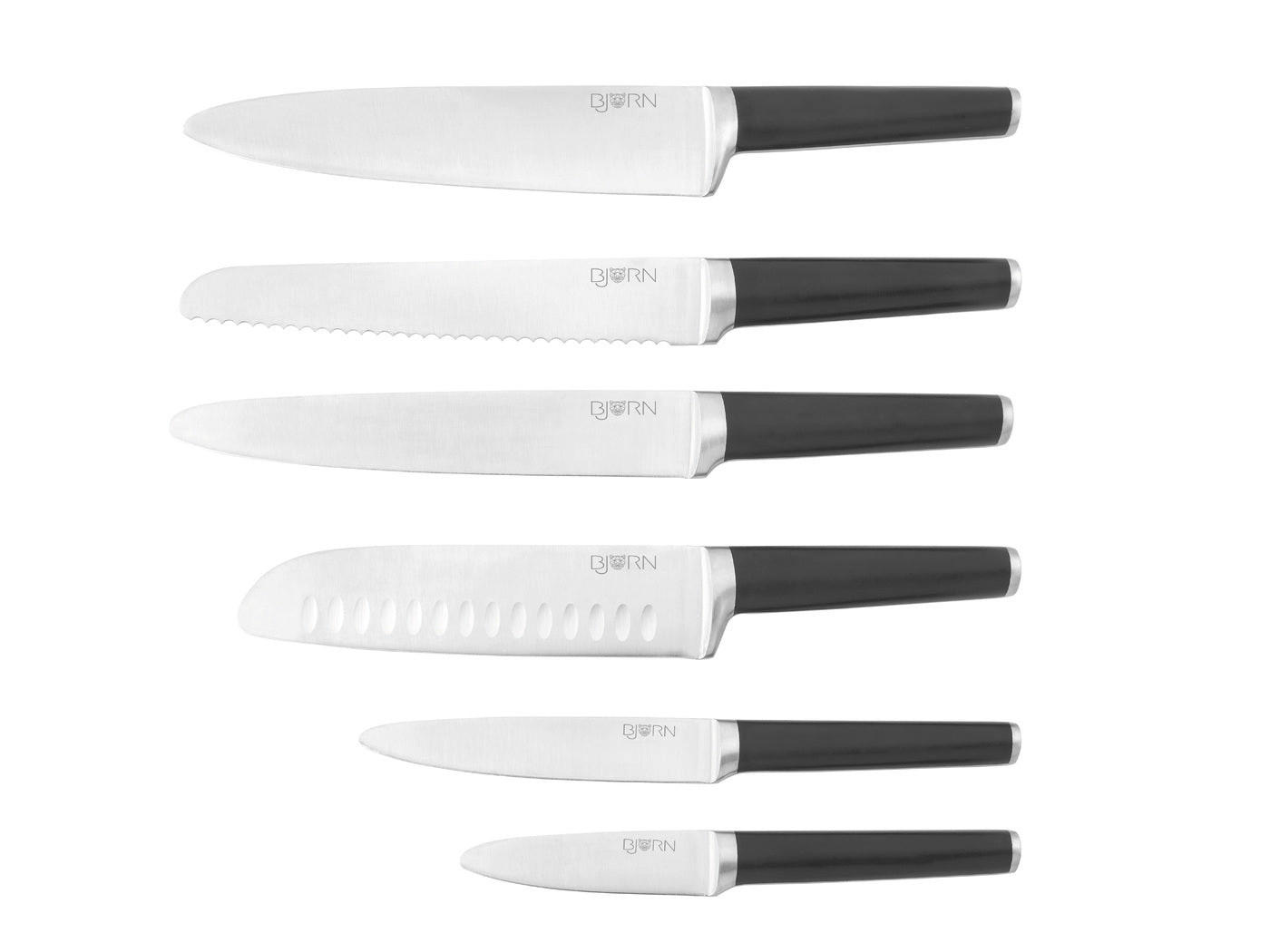 KÜCHENMESSER Jona - 6er-Set - Silberfarben, Metall (1cm) - Björn