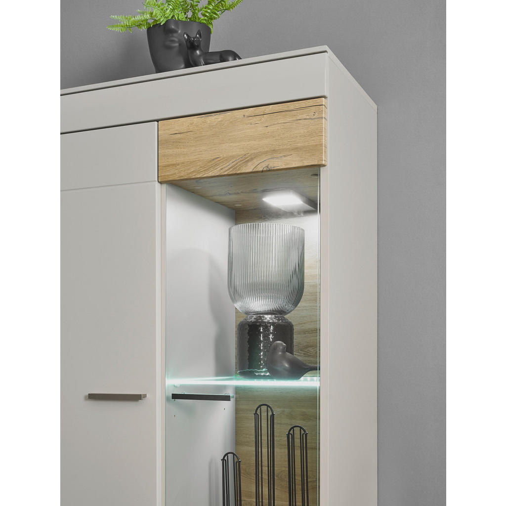 Thumbnail - Furn.Design Schrank-Set, Grau, Eiche, Metall, Nachbildung,Eiche, Uni, 8 Fächer, 190x170x35 cm, FSC 100%, Wohnzimmer, Woh...
