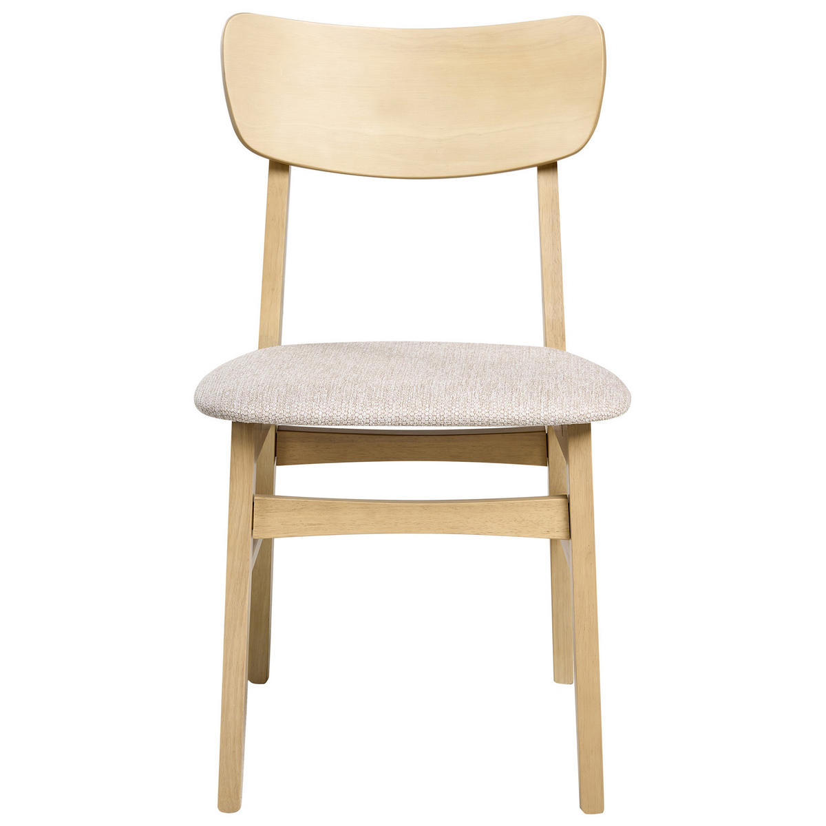 ESSZIMMERSTUHL 2er-Set Hellbeige Anoka - Beige/Braun, Holz (45/80/50cm) - Beliani