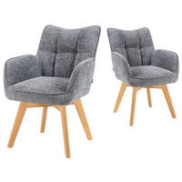 DREHSTUHL Mika-Ella - Honigeiche/Grau, Eichenholz/Holz (59/84/66cm) - DUBI Möbel