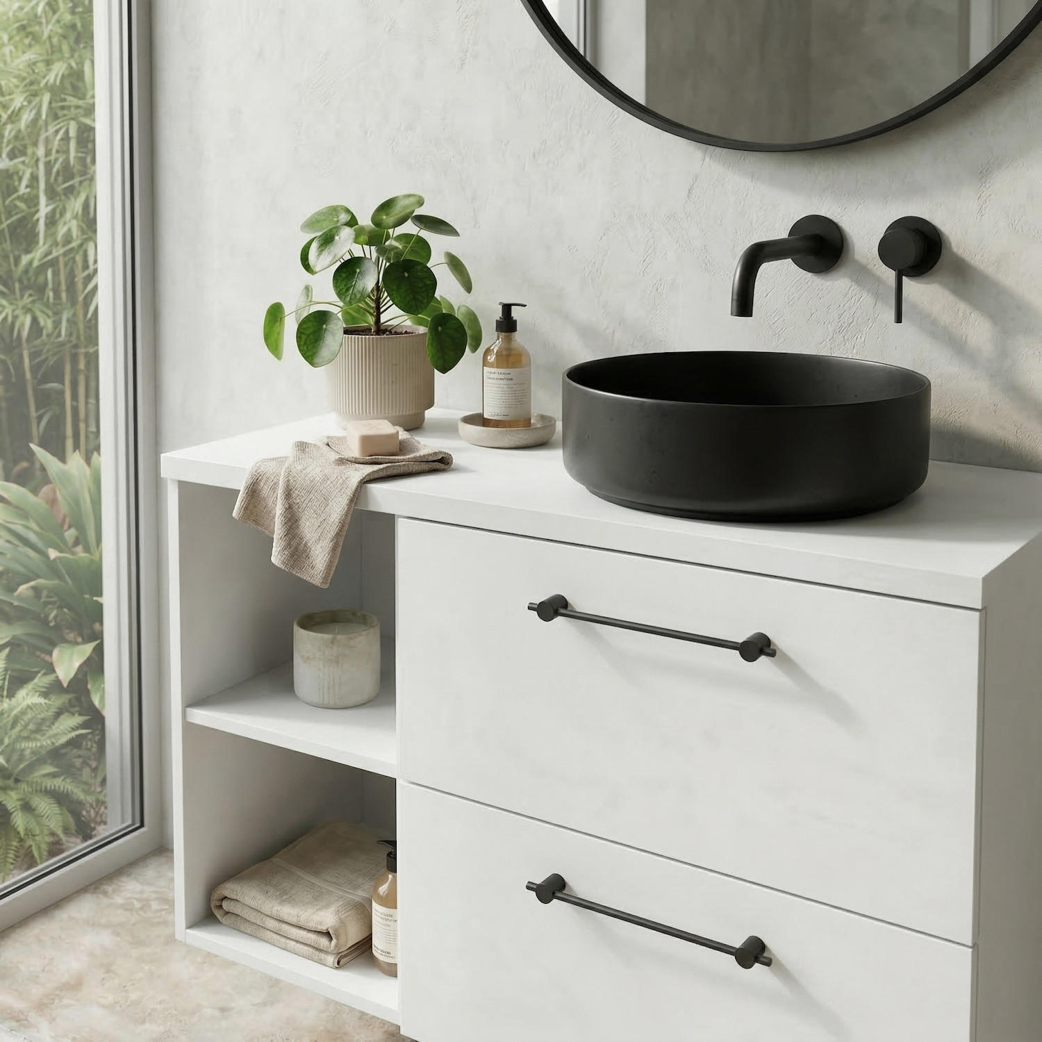 Badplaats Waschbeckenunterschrank Weiß 90x61x45 cm