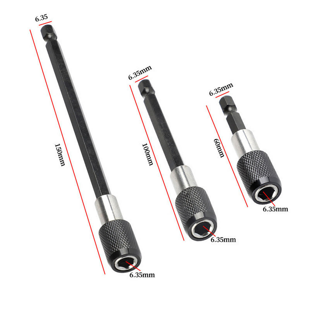 BIT-SATZ,60/100/150 mm - Schwarz, Metall (0.6/0.6/15cm) - LIBRATON
