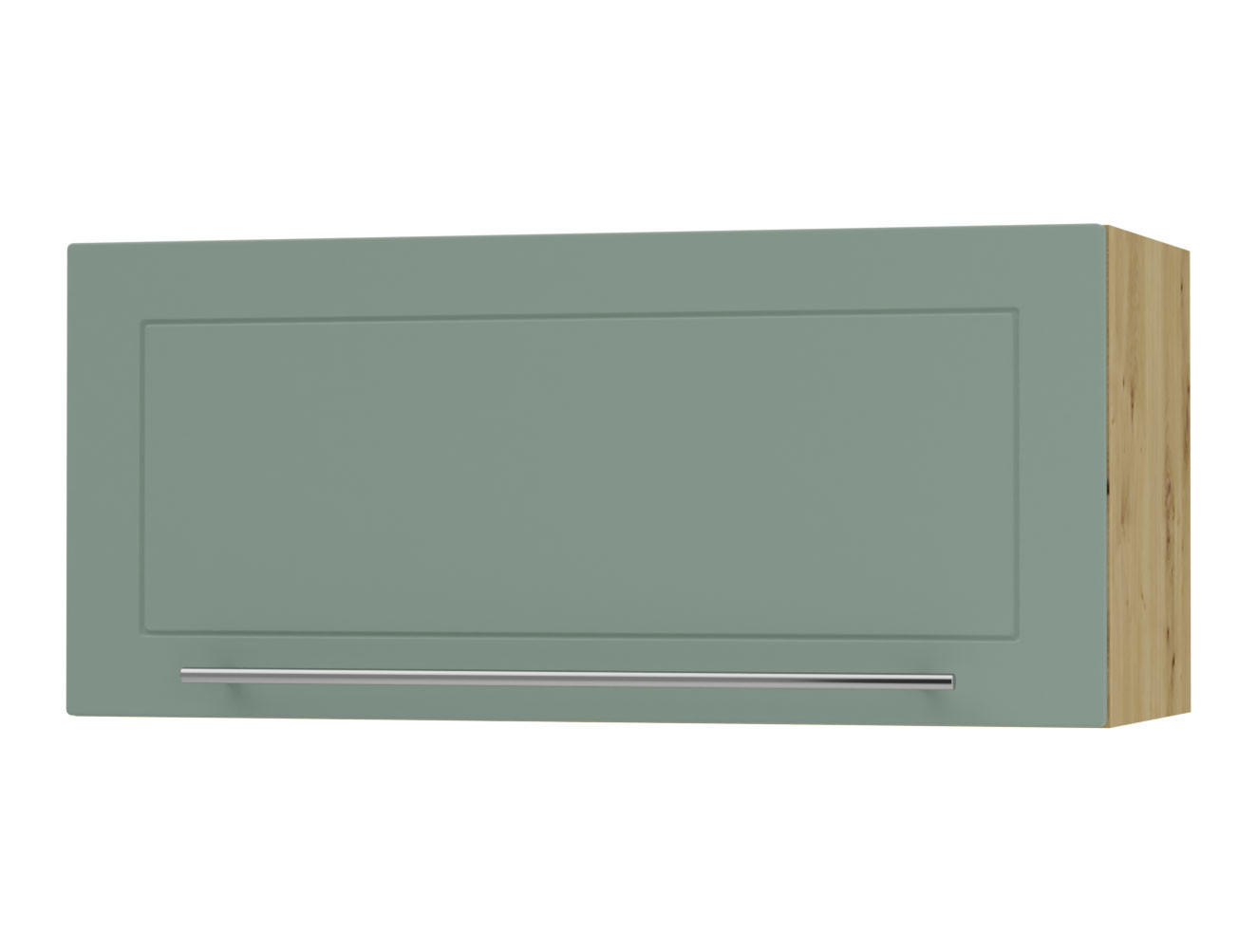 KLAPPHÄNGESCHRANK Kvantum W4B/80-AV Mint Matt / Eiche Artisan Matt 80 / 32,5 / 36cm - Eiche Artisan/Mintgrün, Holz/Holzwerkstoff (80/36/32.5cm) - Feldmann-Wohnen