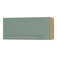 KLAPPHÄNGESCHRANK Kvantum W4B/80-AV Mint Matt / Eiche Artisan Matt 80 / 32,5 / 36cm - Eiche Artisan/Mintgrün, Holz/Holzwerkstoff (80/36/32.5cm) - Feldmann-Wohnen
