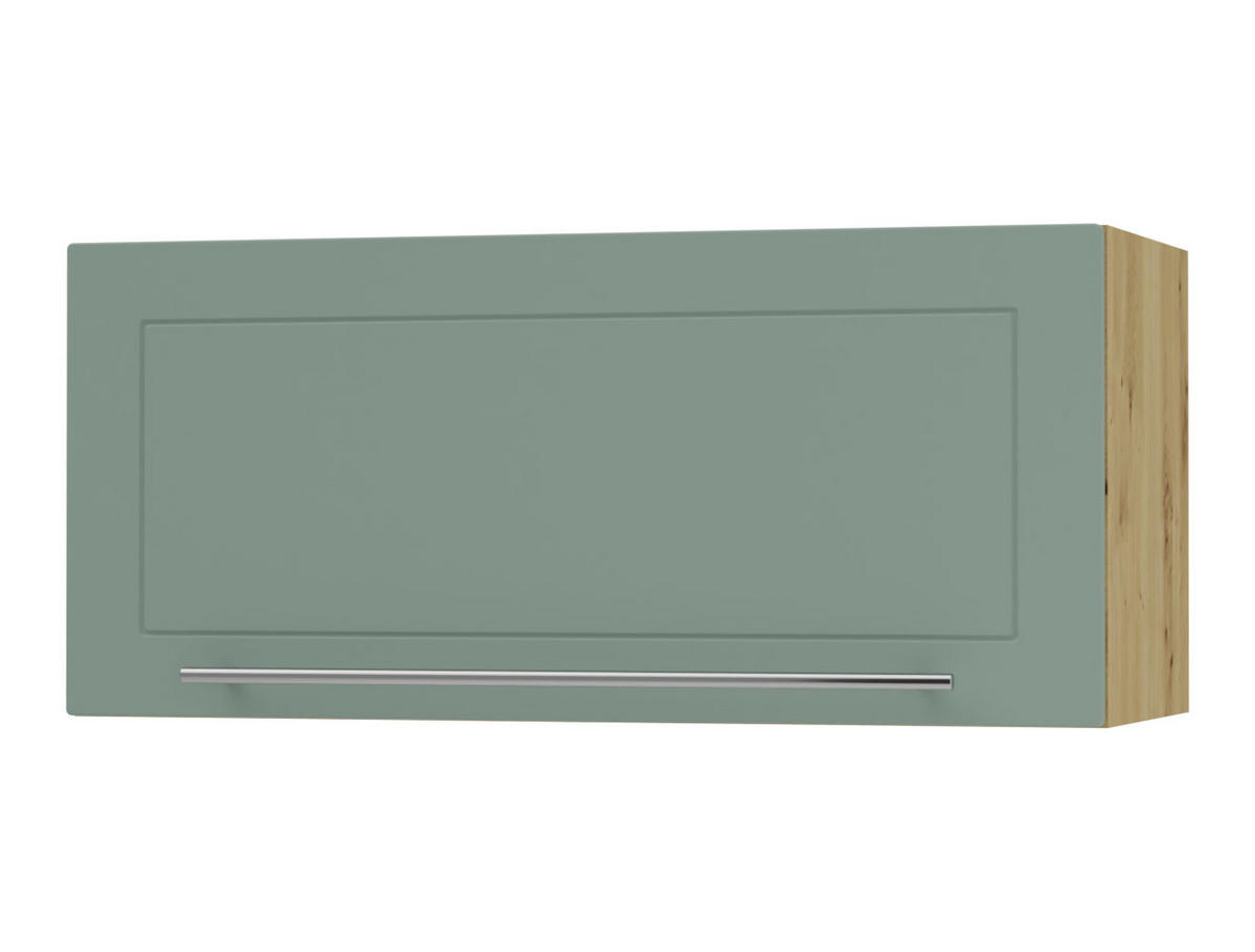 KLAPPHÄNGESCHRANK Kvantum W4B/80-AV Mint Matt / Eiche Artisan Matt 80 / 32,5 / 36cm - Eiche Artisan/Mintgrün, Holz/Holzwerkstoff (80/36/32.5cm) - Feldmann-Wohnen