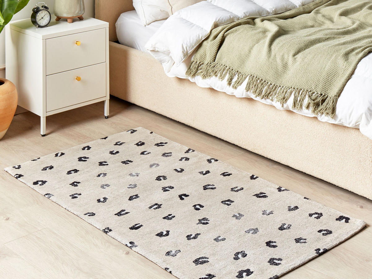 KURZFLOR-TEPPICH Afis 150/80 cm - Beige, Textil (80/150cm) - Beliani