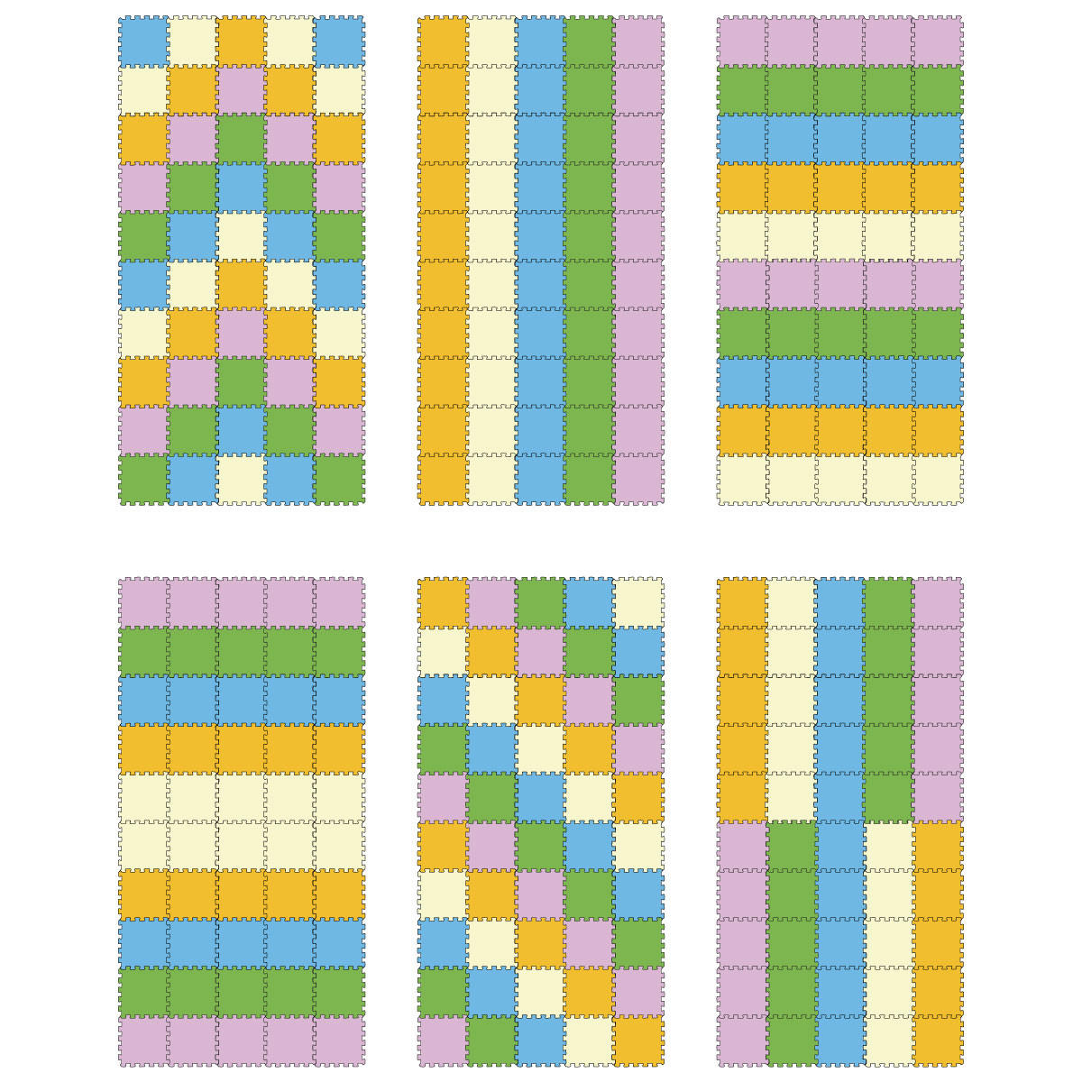 SPIELMATTE - 270/150 cm Puzzlematte Regenbogen - Multicolor, Kunststoff (30/30cm) - Littletom