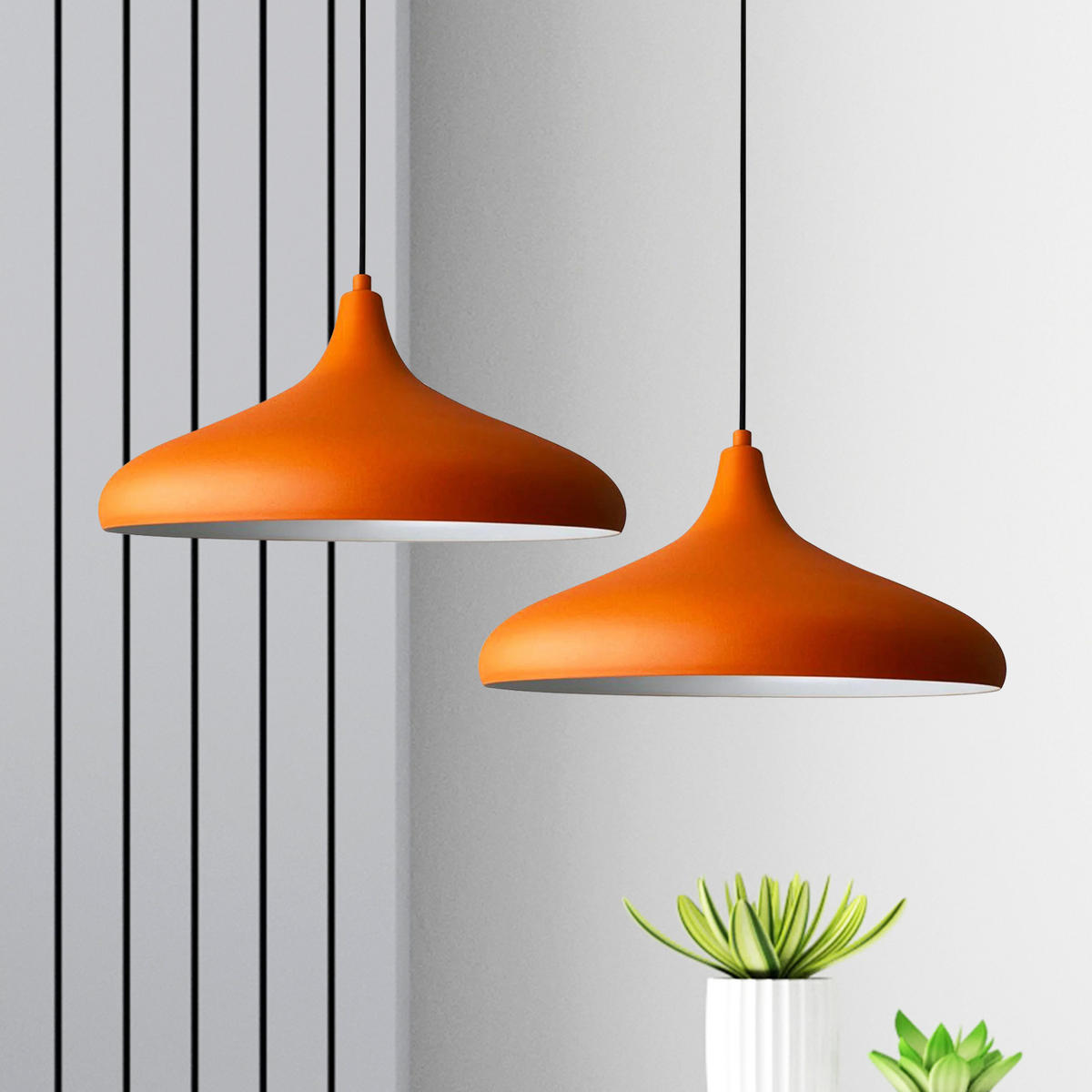PENDELLEUCHTE Champion x2 35/20 - Orange, Metall (35/20cm) - Bamyum