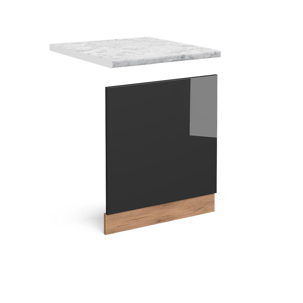 FRONTPANEL R-Line Antracit högblank 60 cm , AP Marble Svart högglans, Honungsek 57.2/60/60 cm