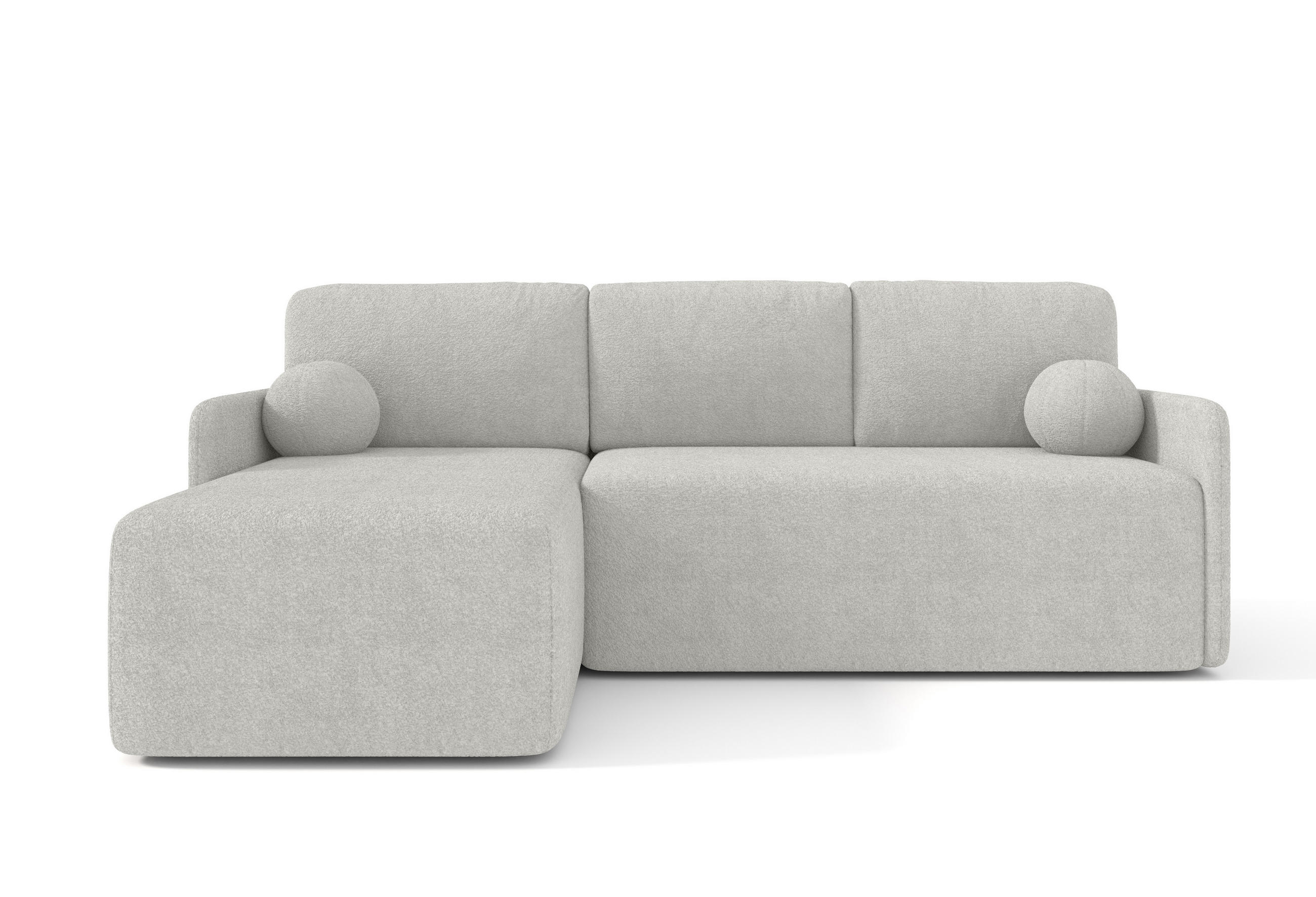 ECKSOFA MONDI Hellgrau - Hellgrau/Schwarz, Kunststoff/Textil (212/142cm) - Luxkor24
