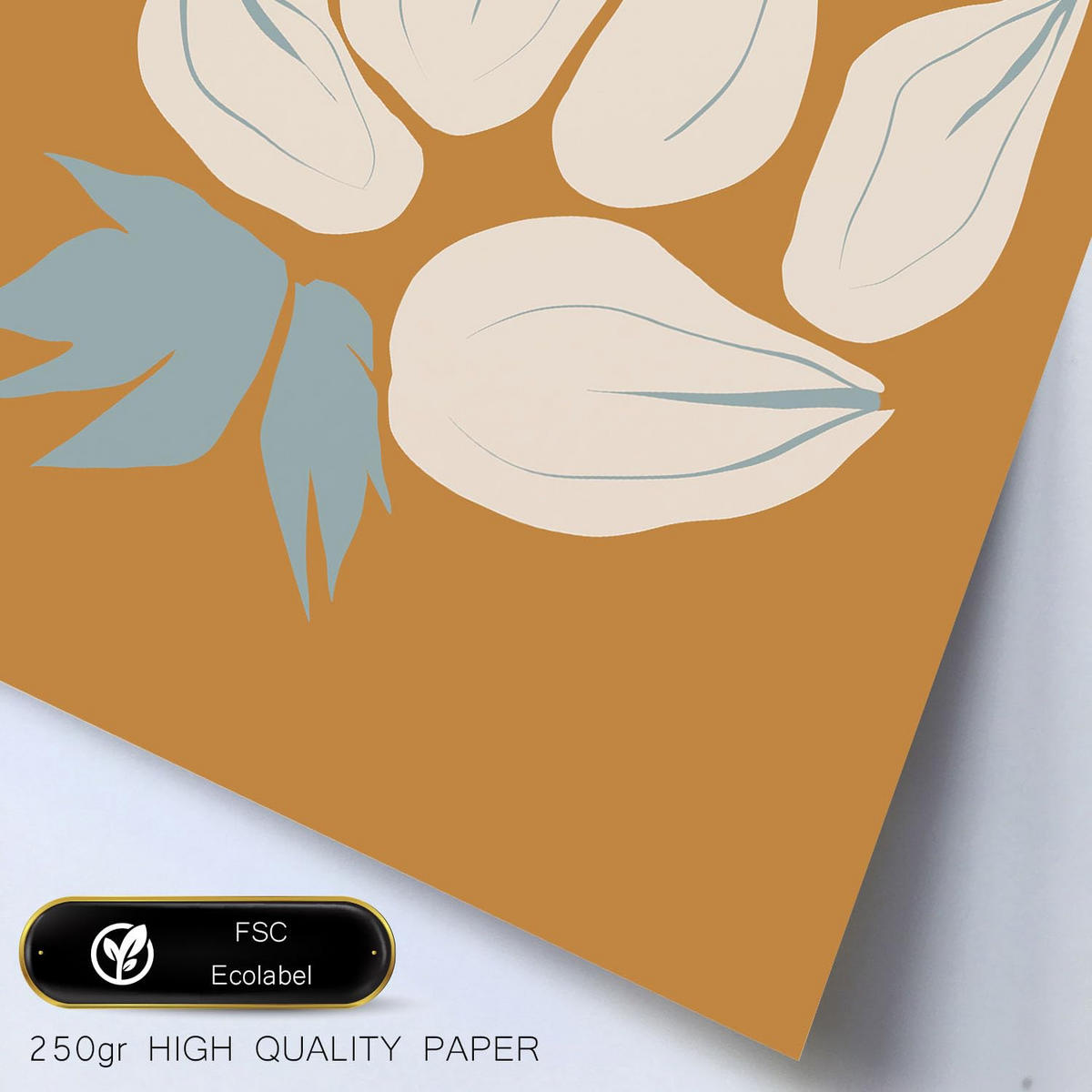 POSTER Set Mit 6 Flora Geht In Blume Zusammenfassung Ästhetische Dekorative Gemälde Für Ihr Wohnzimmer Zuhause A3 & A4 Rahmen Aus Hellem Holz - Beige, Papier (29/3cm) - Nacnic