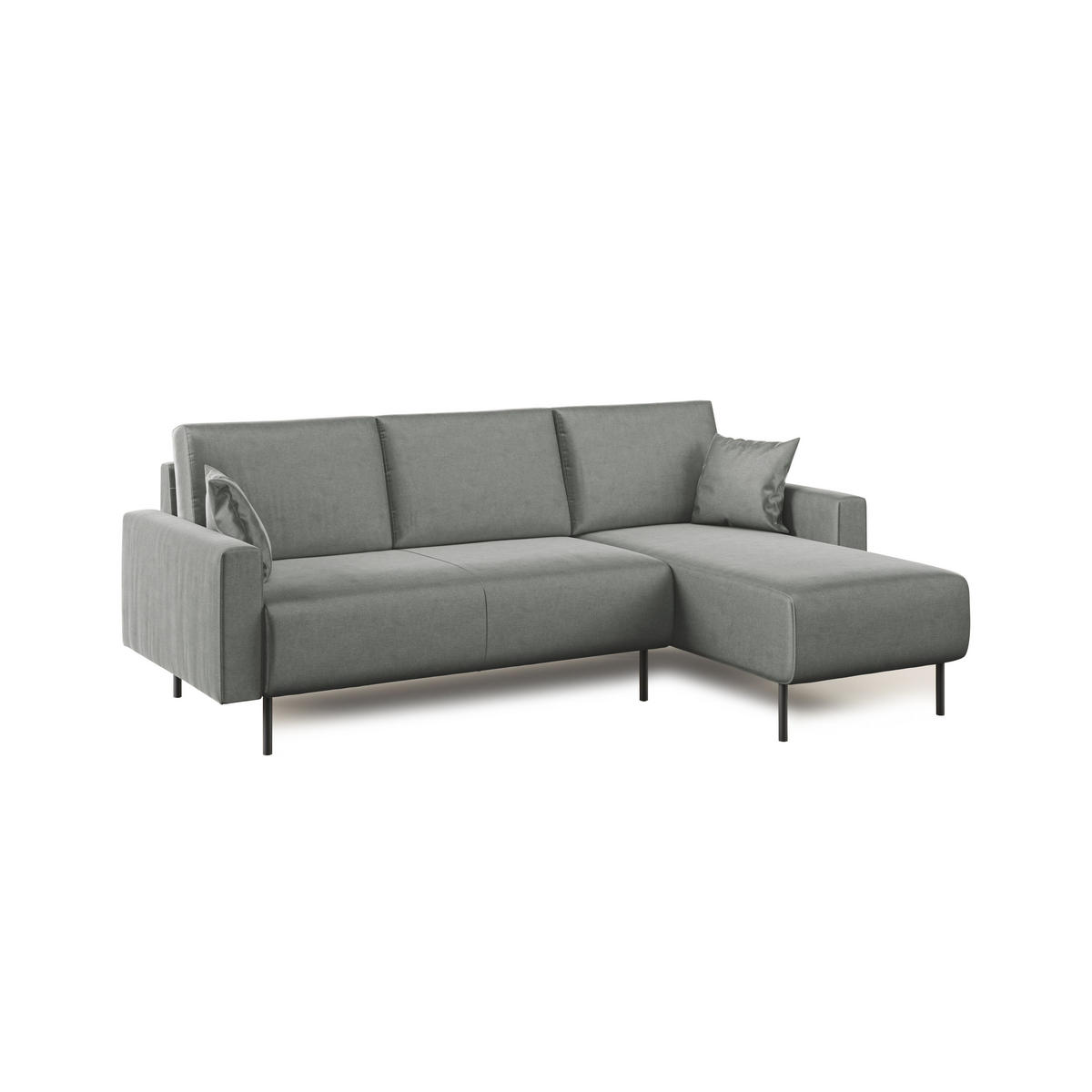 ECKSOFA Arthur - Hellgrau, Textil (224/91cm) - Divani.store