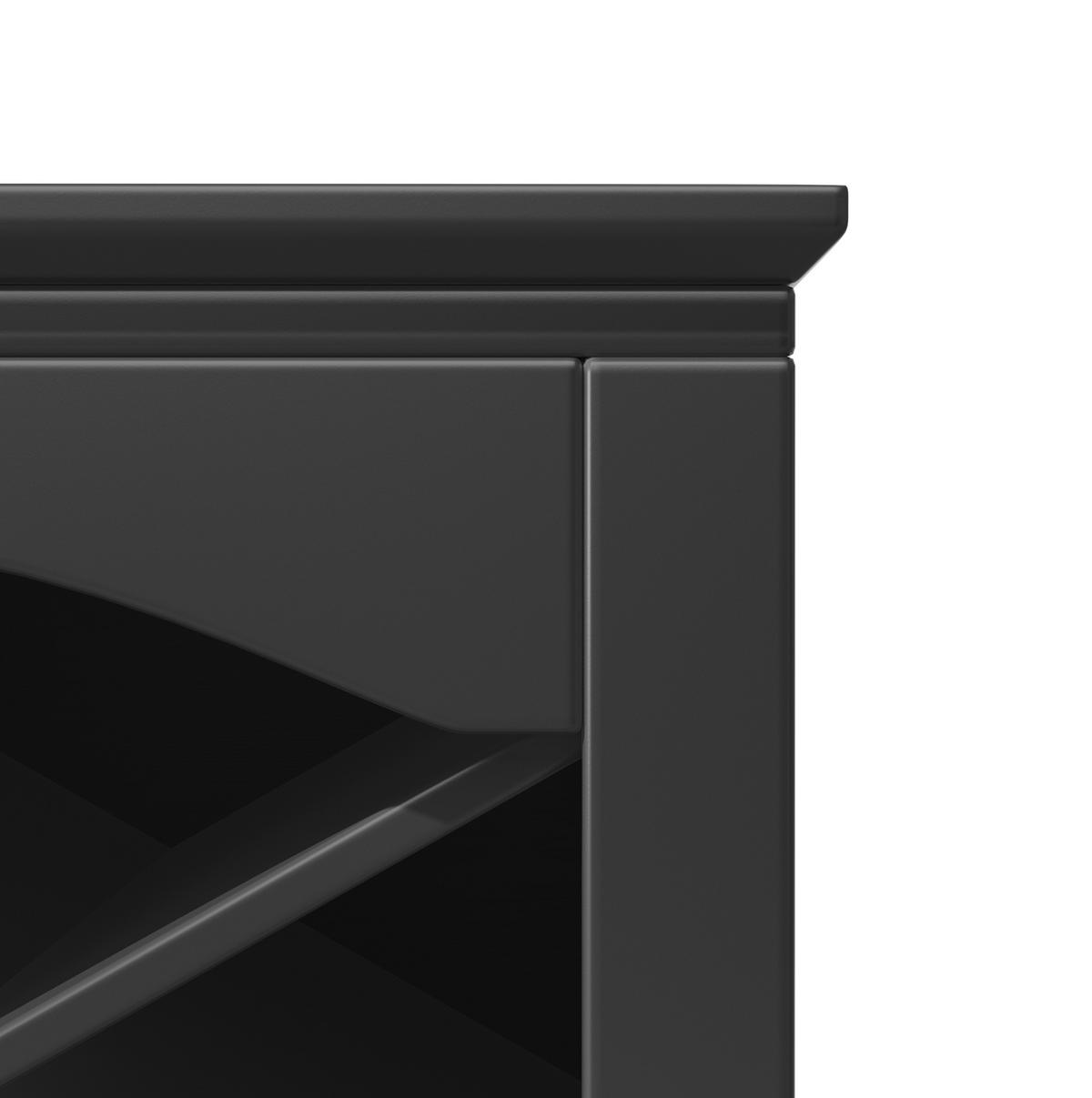 KÜCHENSCHRANK mit LED-Beleuchtung 120 x 40 x 180 cm MDF Schwarz - Schwarz, Holzwerkstoff (40/180/120cm) - Meubliv