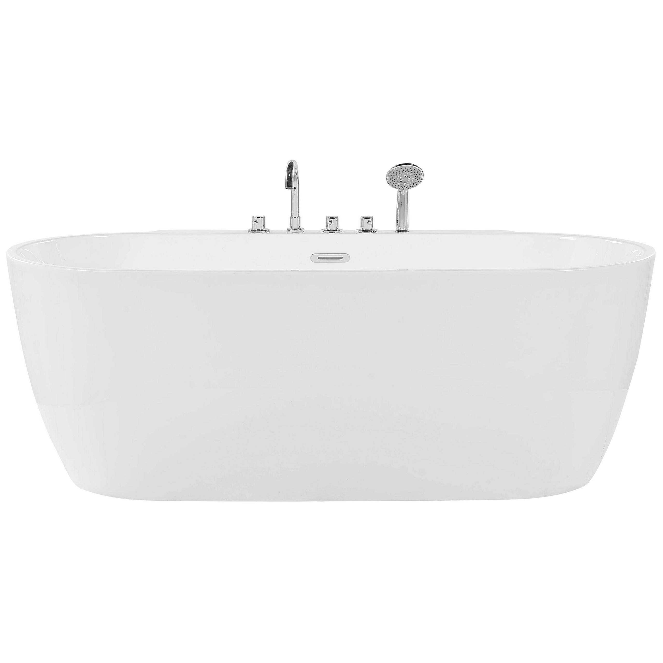 BADEWANNE FREISTEHEND 80x170x83 cm weiß Rotso - Weiß, Kunststoff (80/83/170cm) - Beliani