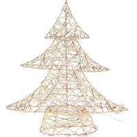 WEIHNACHTSDEKO Weihnachtsbaum LED 40 cm - Goldfarben, Kunststoff (10/40/40cm) - Excellent Houseware