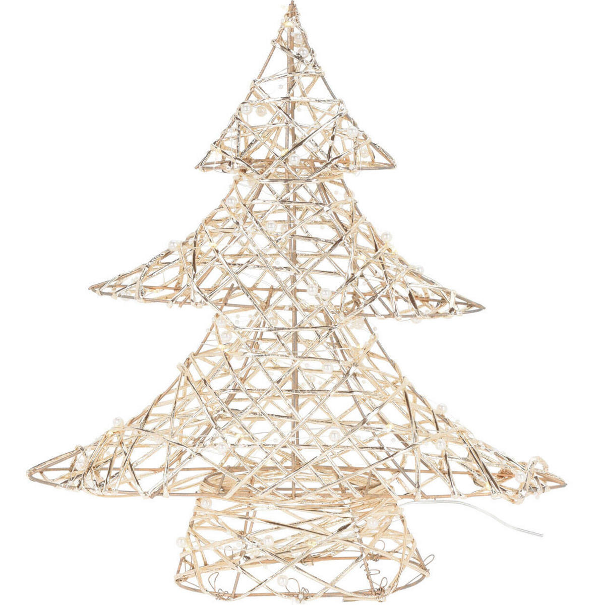 WEIHNACHTSDEKO Weihnachtsbaum LED 40 cm - Goldfarben, Kunststoff (10/40/40cm) - Excellent Houseware
