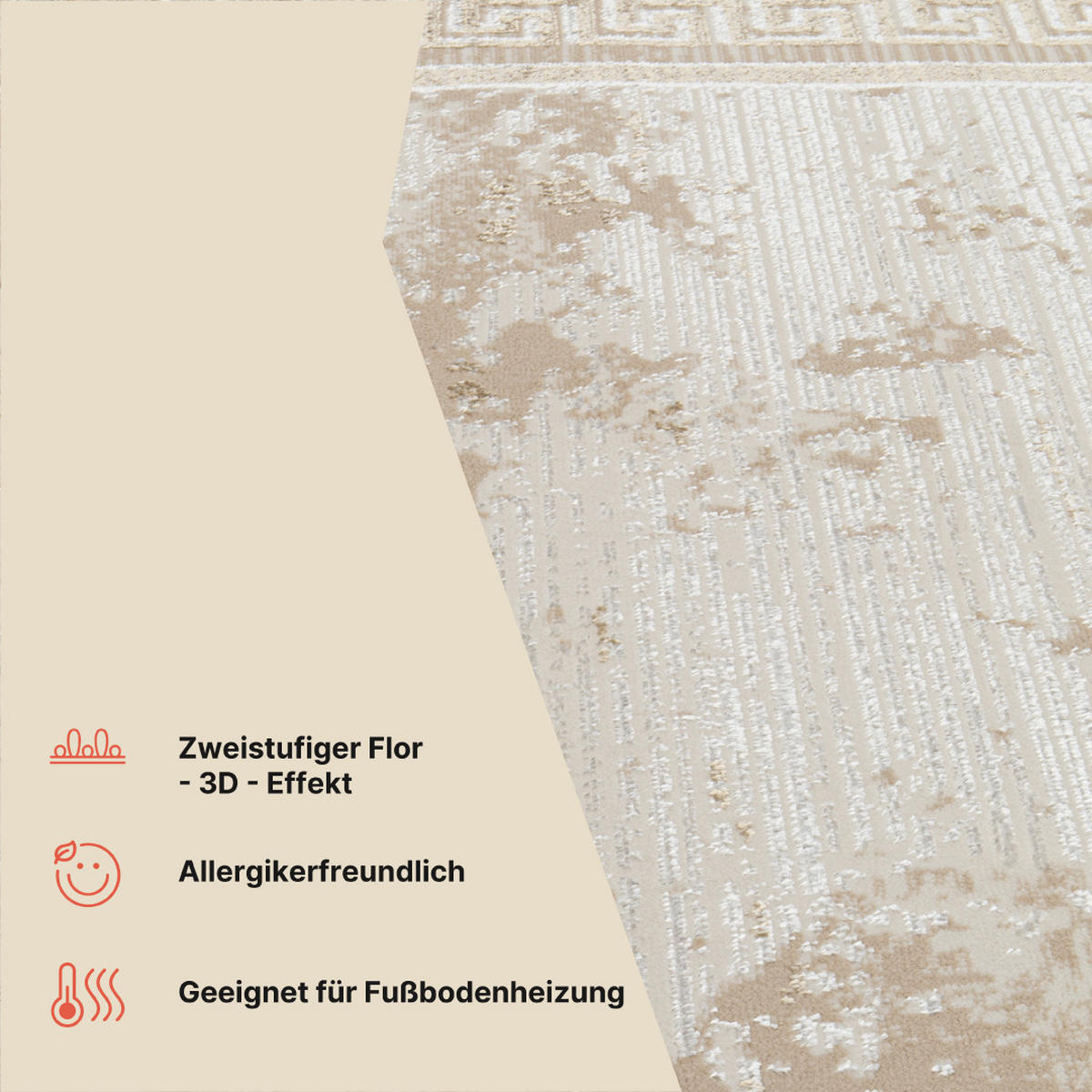 TEPPICH ARES Braun 120/170 cm - Braun, Textil (120/170cm) - Tapiso