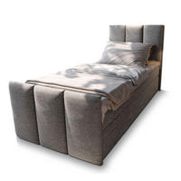 POSTEL BOXSPRING LAGO 90x200 cm, s matrací a úložným prostorem, světle šedá - světle šedá, kompozitní dřevo/textil (90/200cm) - MASSENO