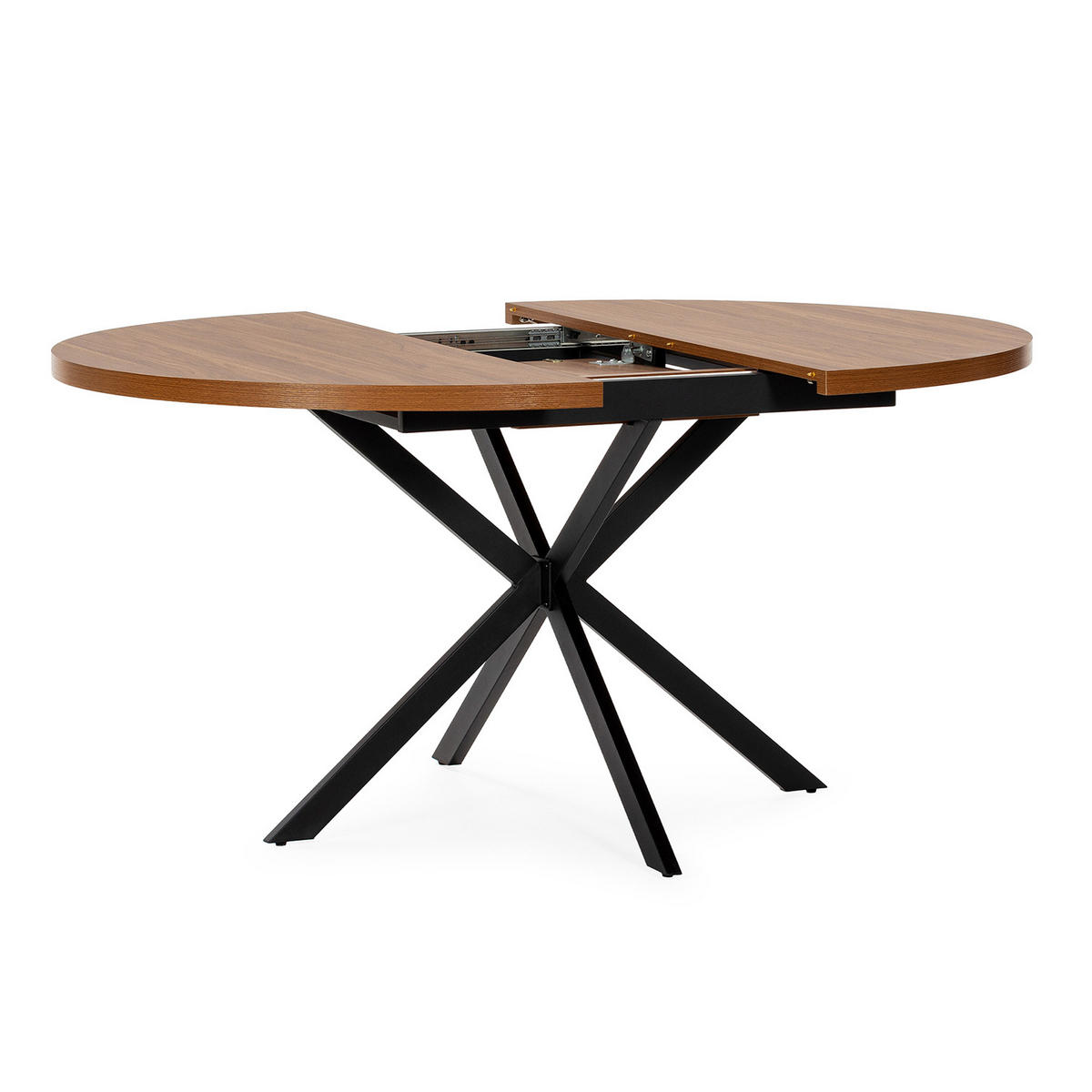 MASA DE MASA Murano aspect de nuc comun, 120-160 cm - culoare nucă, compozit lemnos (120/120/75cm) - VS Venta-stock