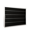 SCHWEBETÜRENSCHRANK 200/250/62 3-türig - Silberfarben/Schwarz, Holz/Kunststoff (250/200/62cm) - Abiks Möbel
