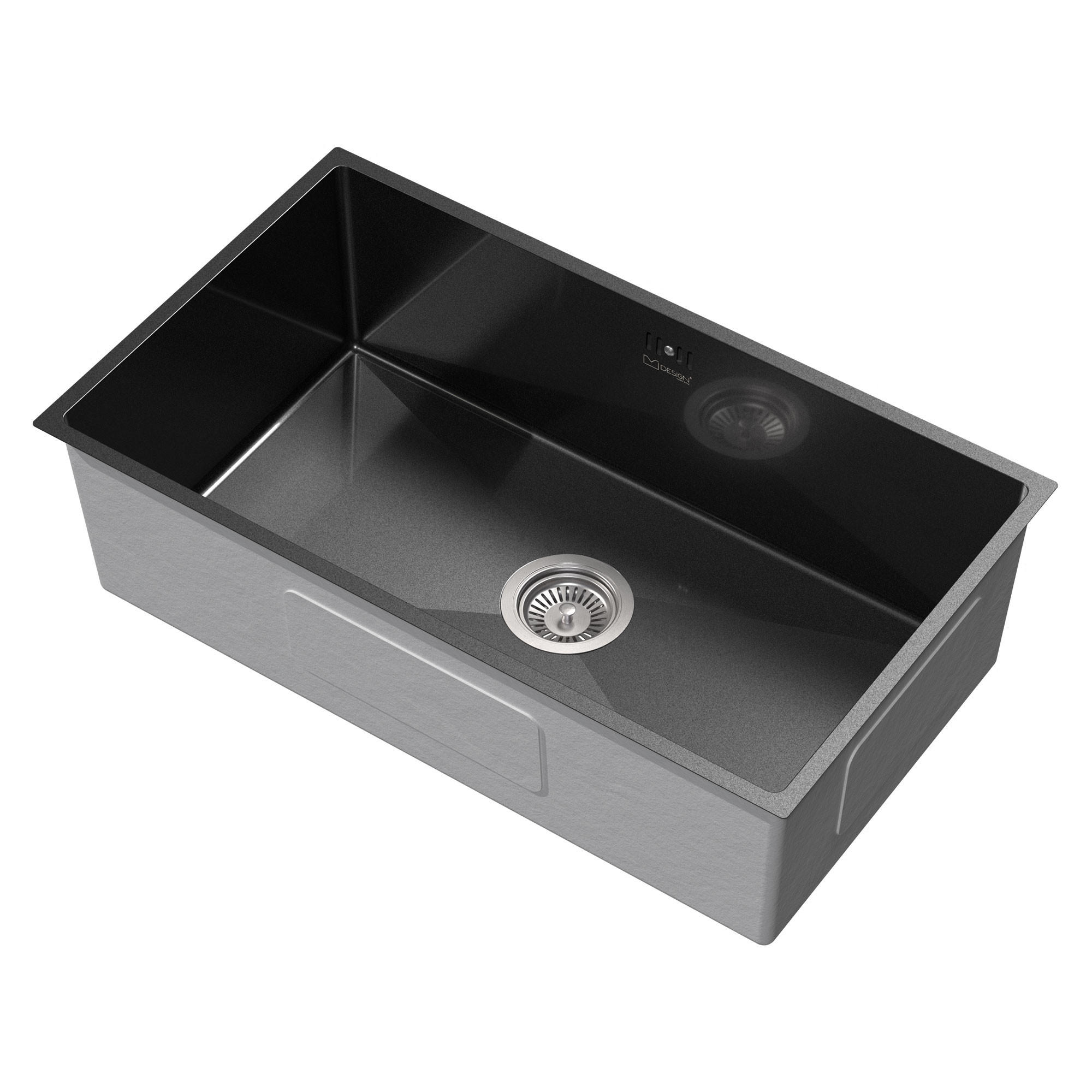 SPÜLBECKEN Edelstahl 70/40cm Anthrazit - Anthrazit, Metall (40/20/70cm) - ML-DESIGN