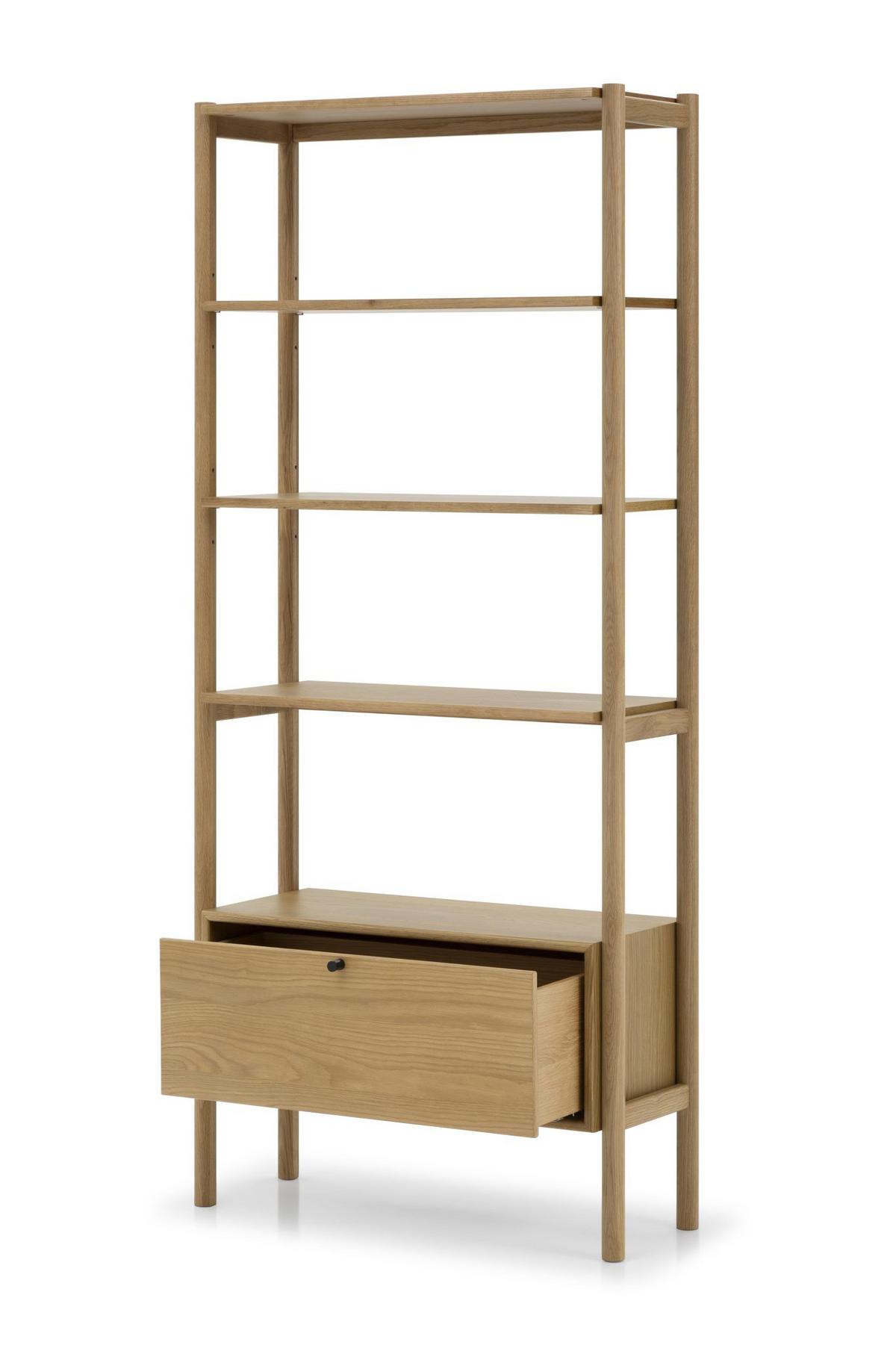 BÜCHERREGAL Franz, Natur Massiveiche - Beige, Holz (33/185/80cm) - WOODEK