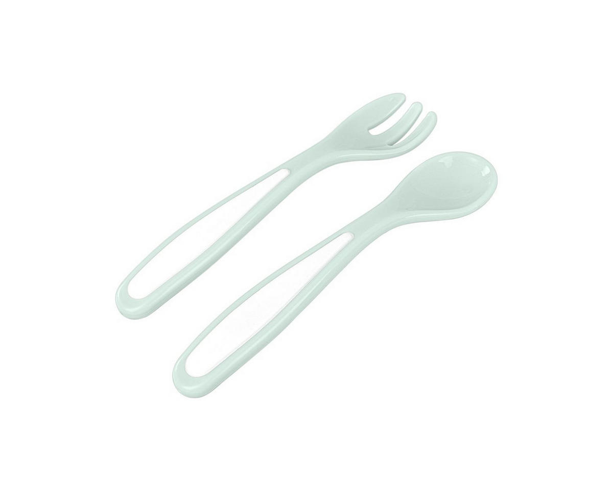 KINDERGESCHIRR 4in1 Schüssel-Set grün Deckel, Griffe, rutschfest, Saugknöpfe, 700ml, 700 ml, ab 6 Monate - Grün, Kunststoff (14/19/8cm) - Kikka boo
