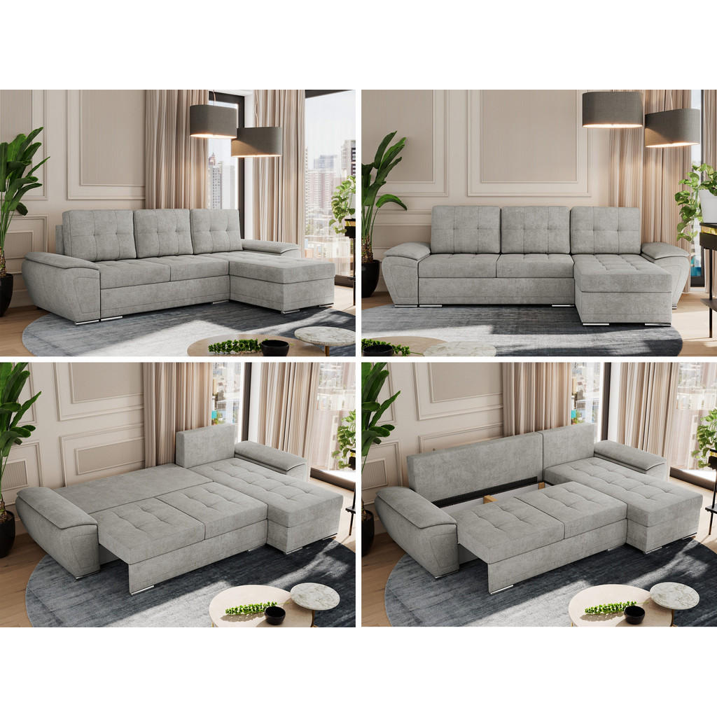 Thumbnail - MKS Ecksofa, Hellgrau, Textil, 3-Sitzer, L-Form,L-Form, 271x157 cm, Oeko-Tex®, Wohnzimmer, Sofas & Couches, Wohnlandscha...