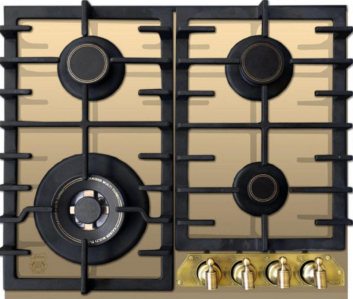 ELEKTRO-BACKOFEN 60 cm EH 6432 ElfBE Eco+KCG 6335 ElfEm Gaskochfeld 60 cm - Creme, Metall (59/59/54cm) - Kaiser Küchengeräte