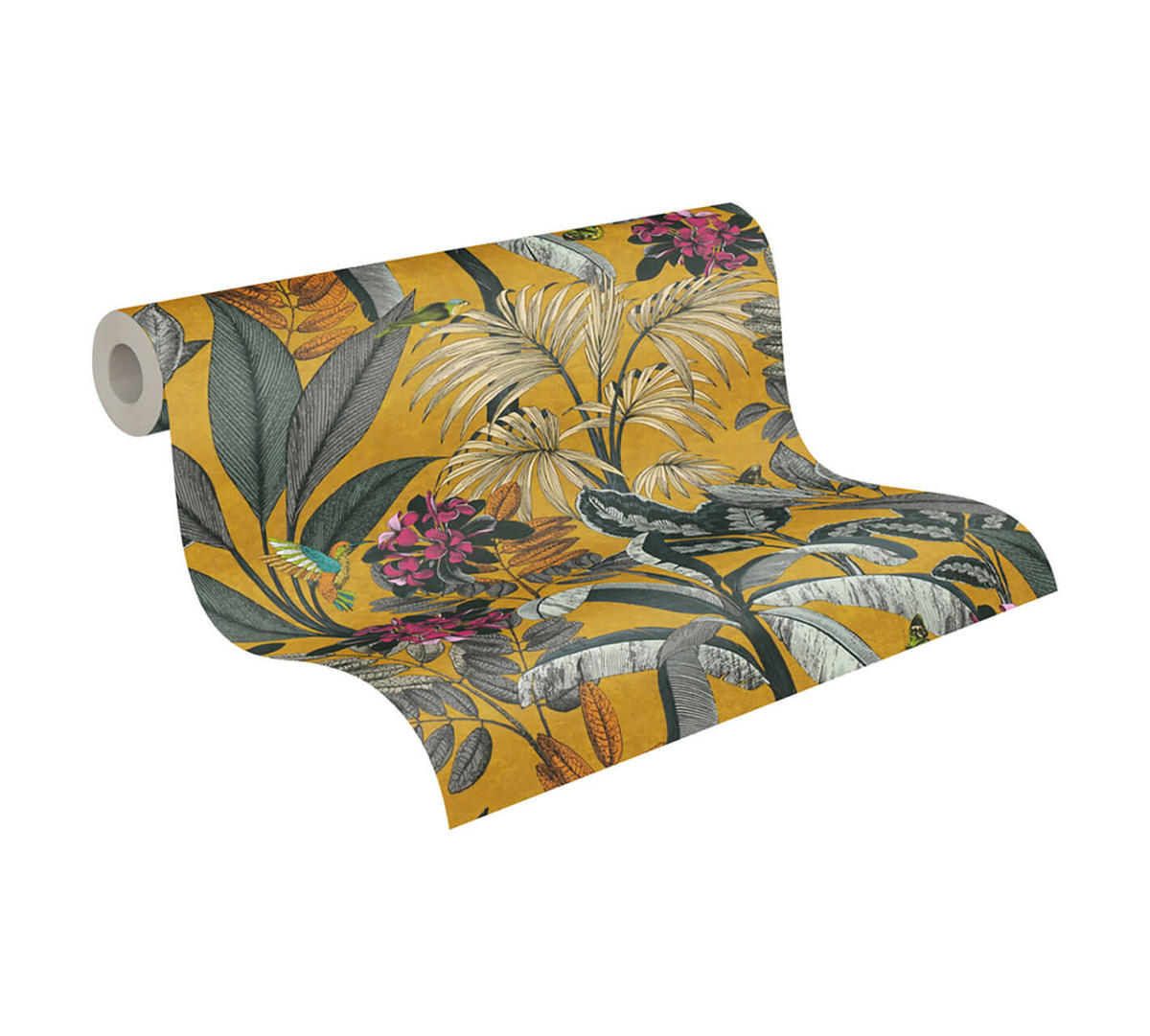 VLIESTAPETE Gelb 53/1005 cm - Gelb, Textil (53/1cm) - KUNSTLOFT