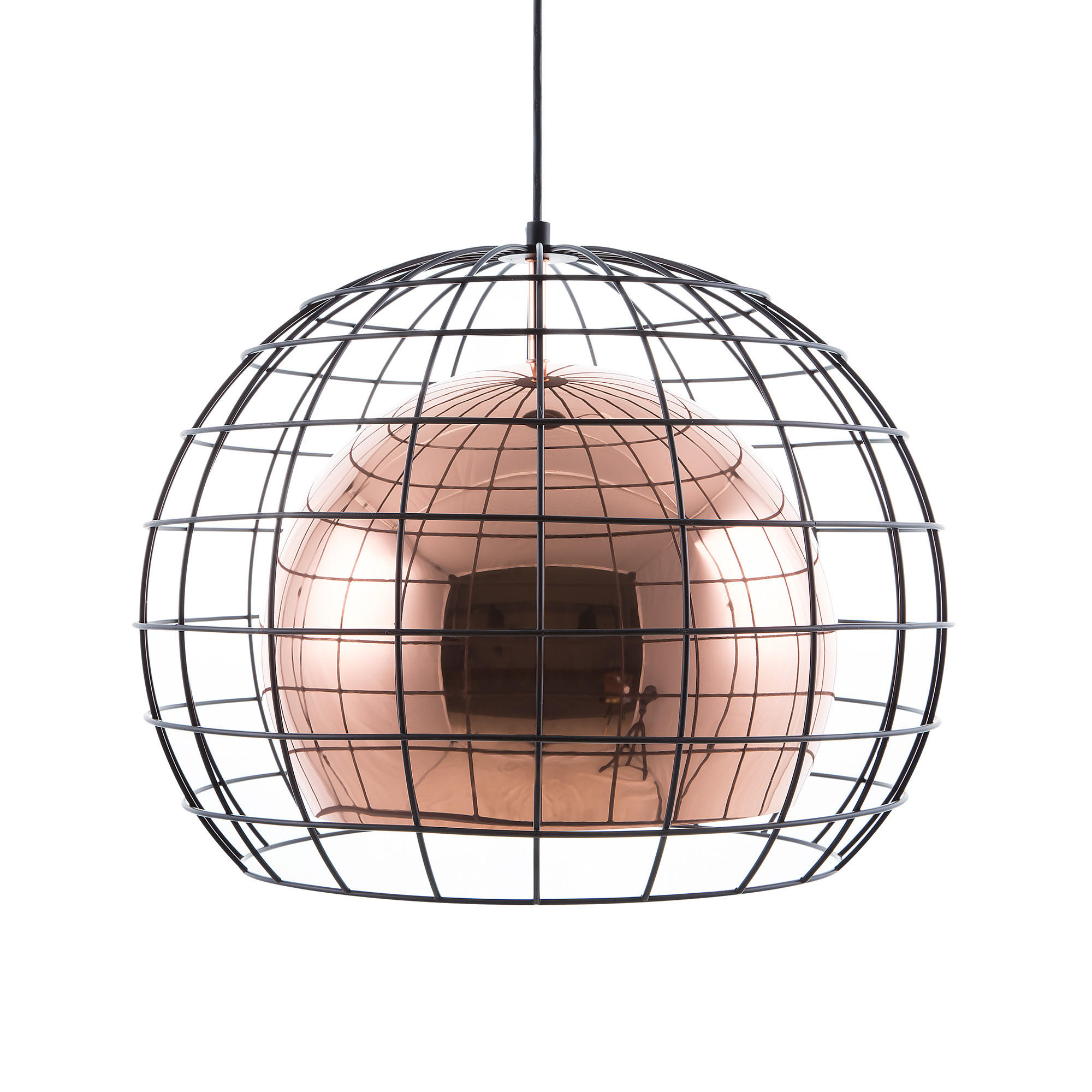 HÄNGELEUCHTE Liri 38/38/128 cm - Kupferfarben, Metall (38/38/128cm) - Beliani