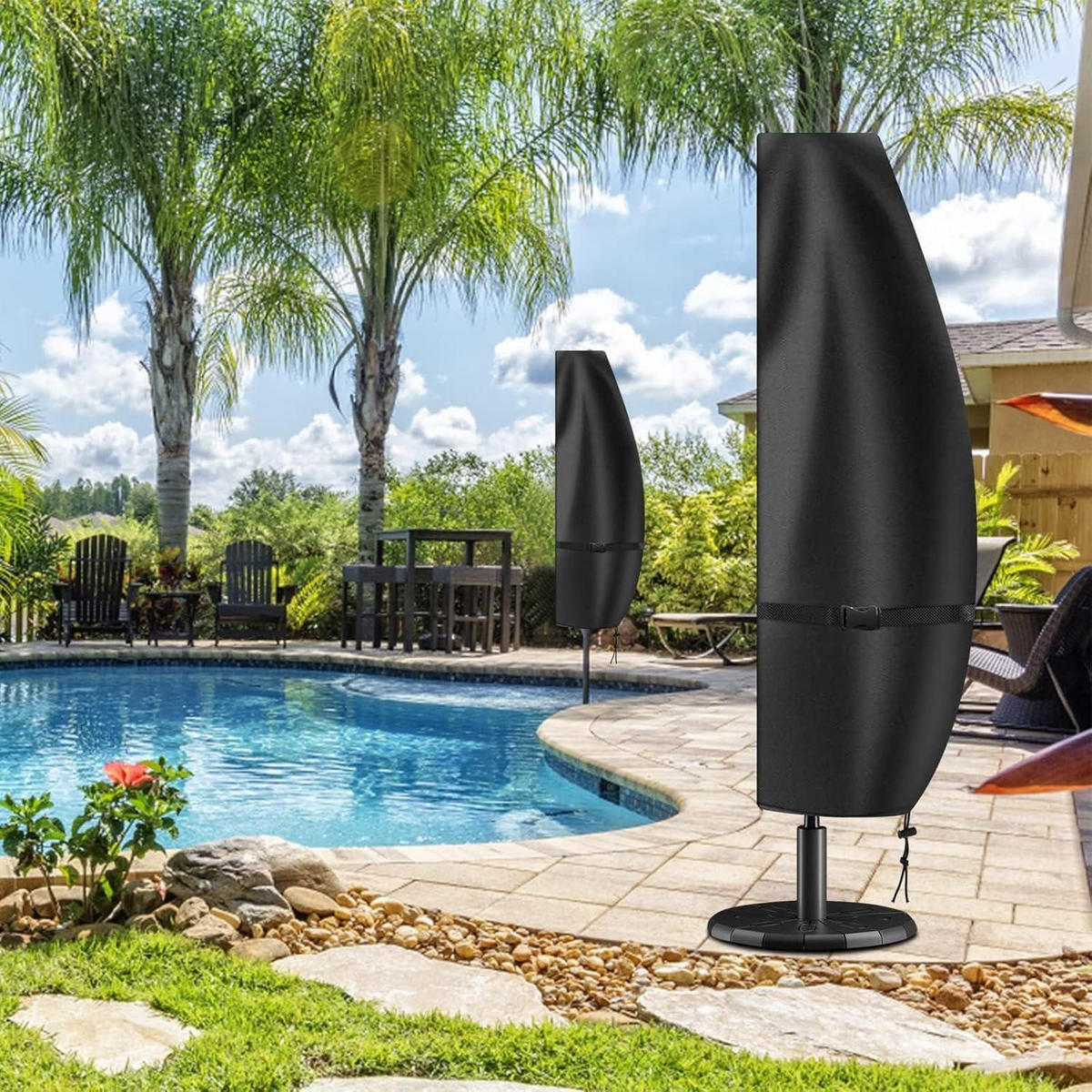 SONNENSCHIRM Schutzhülle 280 cm Wasserdicht 420D Oxford - Schwarz, Kunststoff (45/280/80cm)