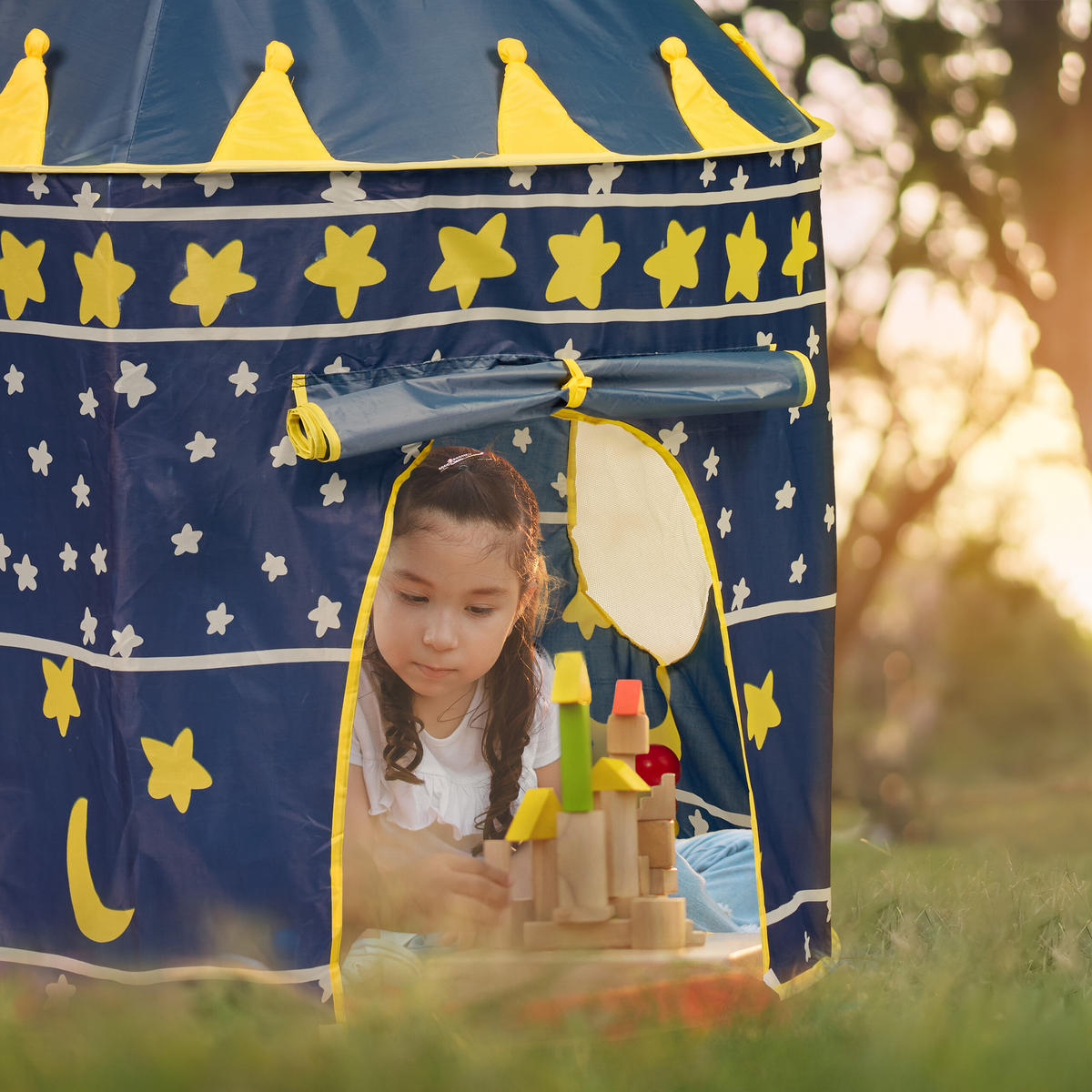 SPIELZELT - Multicolor, Kunststoff/Textil (100/100cm) - Relaxdays