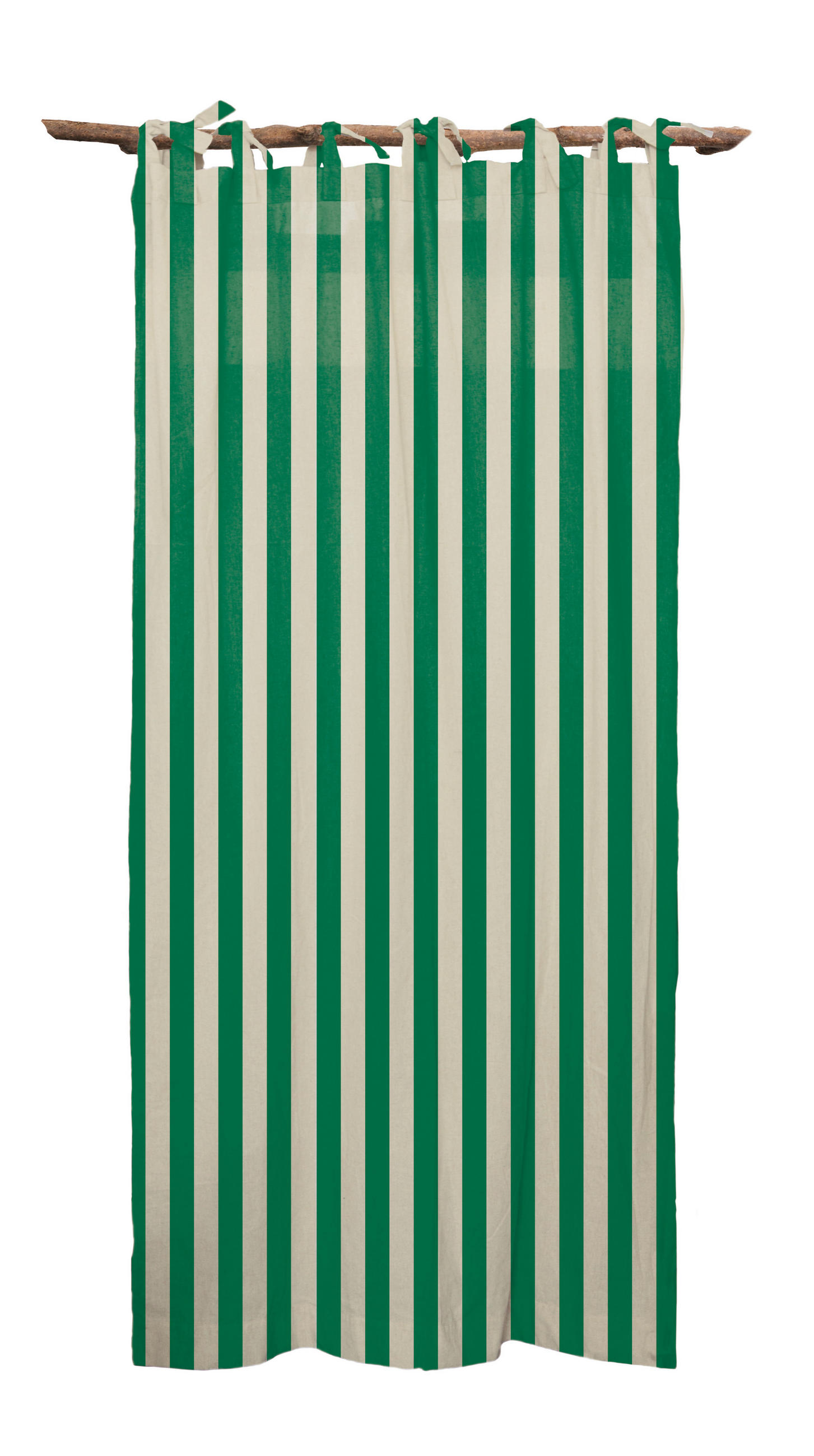 VORHANG Gestreifter aus Baumwolle in Grün 250x140 MARSHALL - Grün, Textil (137/245/0.1cm) - RNT By Really Nice Things