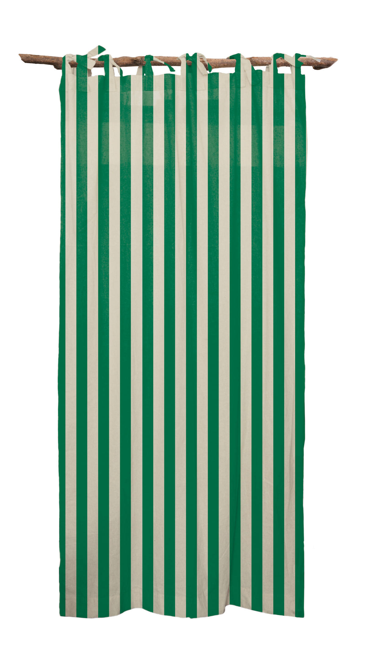 VORHANG Gestreifter aus Baumwolle in Grün 250x140 MARSHALL - Grün, Textil (137/245/0.1cm) - RNT By Really Nice Things