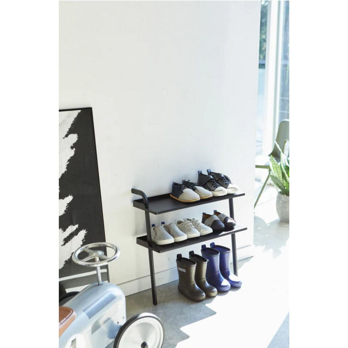 SCHUHREGAL für Kinder aus schwarzem Metall - 50/22/48 cm - Schwarz, Metall (22/48/50cm) - Yamazaki