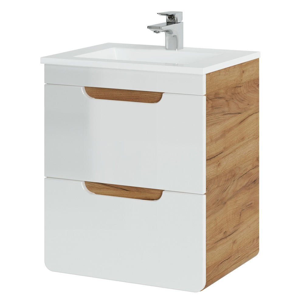 WASCHTISCH Luton-56 - Weiß, Holzwerkstoff (52/61/40cm) - Lomado