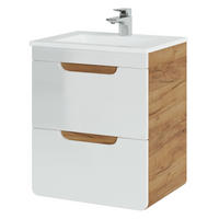 WASCHTISCH Luton-56 - Weiß, Holzwerkstoff (52/61/40cm) - Lomado