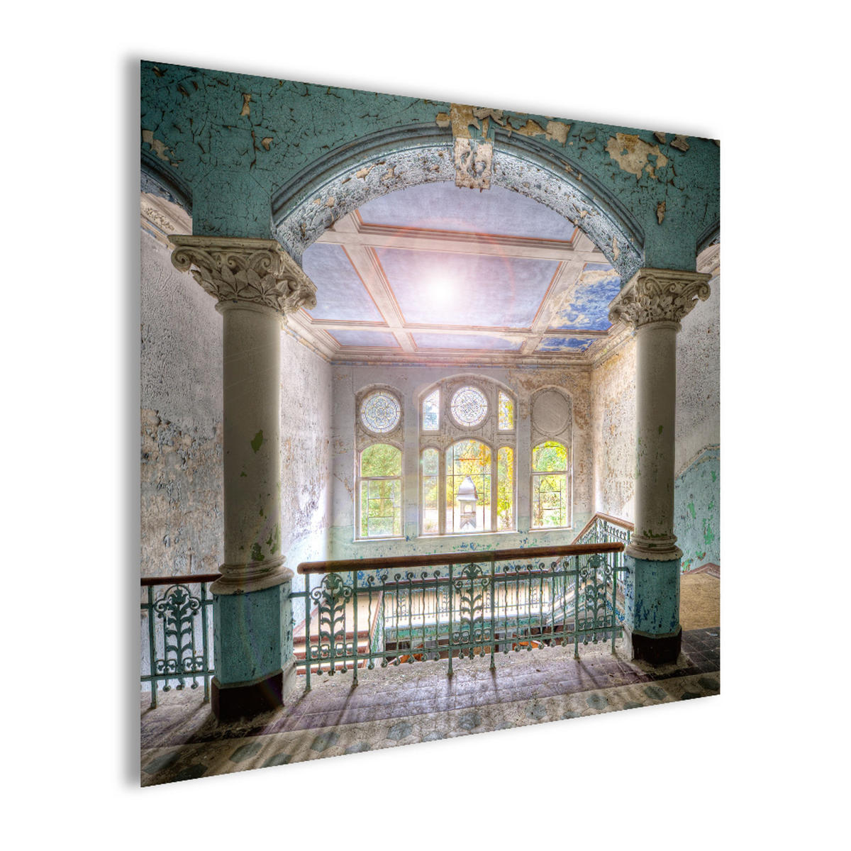 GLASBILD 30×30 cm Lost Places - Beige, Glas (30/30cm) - artissimo