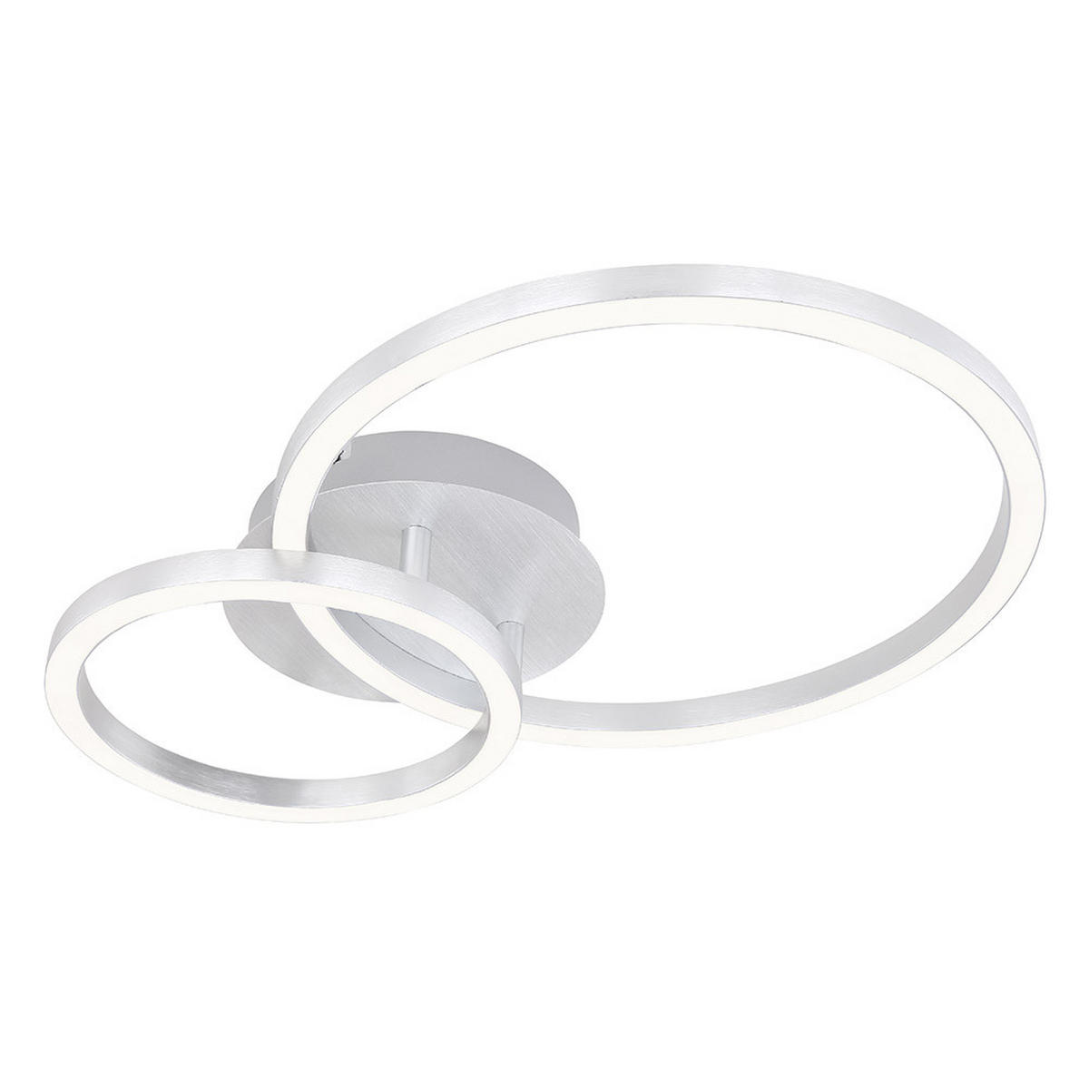 LED DECKENLEUCHTE Kreisform Weiß Opal - Weiß, Metall (41.3/30/7cm) - Globo Lighting