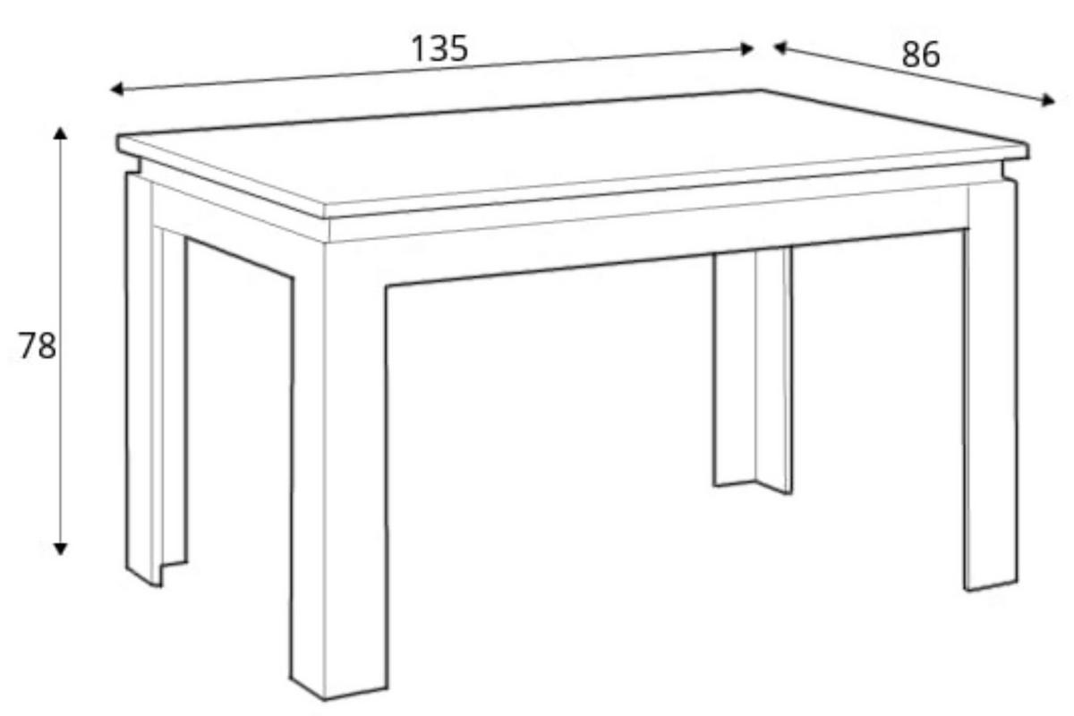 ESSTISCH DAMINO ausklappen, weiß/eiche wotan - Eiche Wotan/Weiß, Holz (86/135/78cm) - KONSIMO®