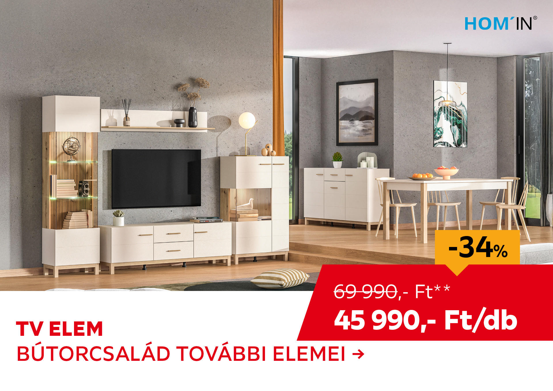 TV ELEM Kiemelt termék 69990 Ft.- helyett 45990 Ft.-