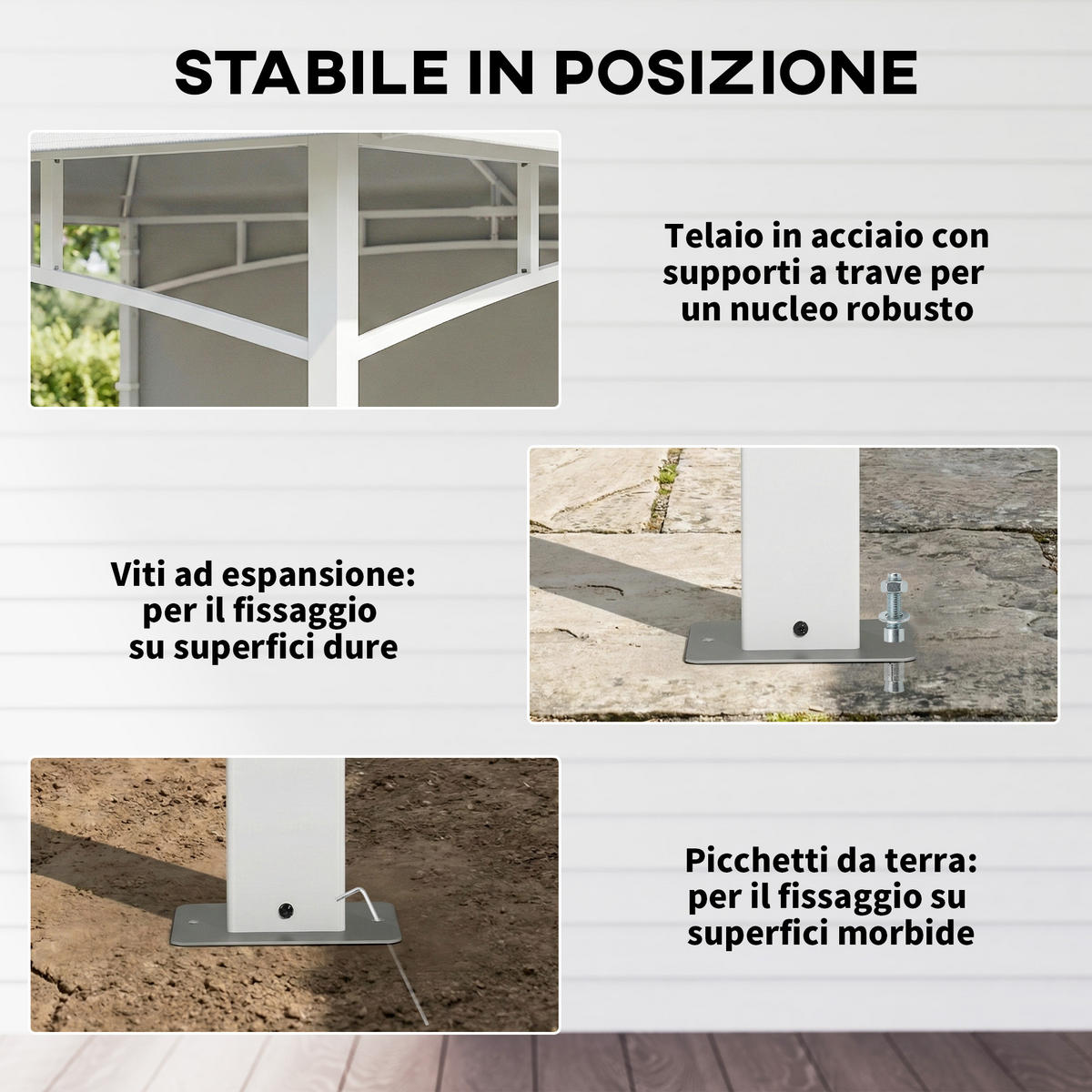 PAVILLON Weiß 1 Stück - Weiß, Metall (300/276/300cm) - GiPP