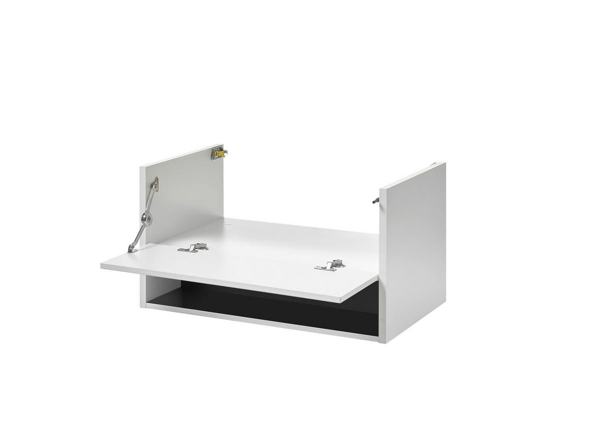 WASCHTISCH M20 Weiß Hochglanz & Anthrazit 80/42/46 cm schmal ohne Waschbecken - Weiß Hochglanz/Anthrazit, Holzwerkstoff (80/42/46cm) - Livojo