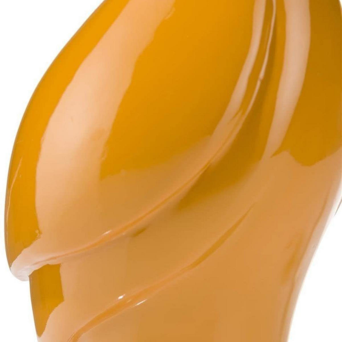 SKULPTUR Kranich Orange Polyresin Handbemalt - Orange, Kunststoff (12.5/17/62.5cm) - COCOMaison