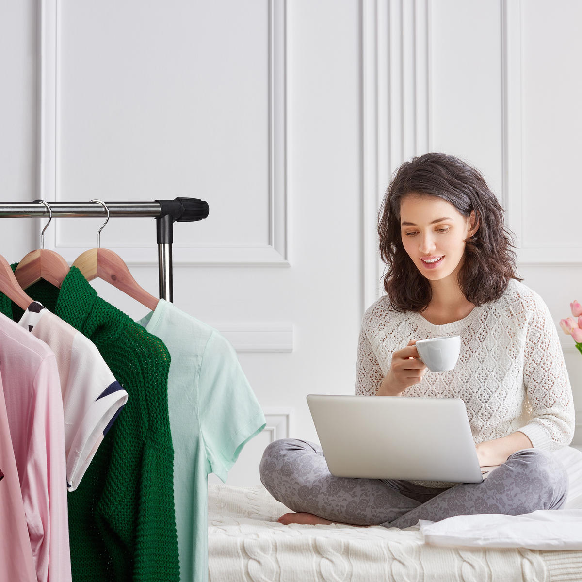 VEŠIAK na odevy - hnedá, kov/drevo (44/23/1.2cm) - Relaxdays