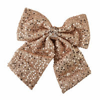 WEIHNACHTSSCHLEIFE Santa Lila Champagnergold - Champagner/Goldfarben, Textil (34/2/29cm) - Mondex