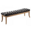 SITZBANK 150/38 cm Kunstleder Braun - Naturfarben/Braun, Holz/Textil (150/46/38cm) - CLP
