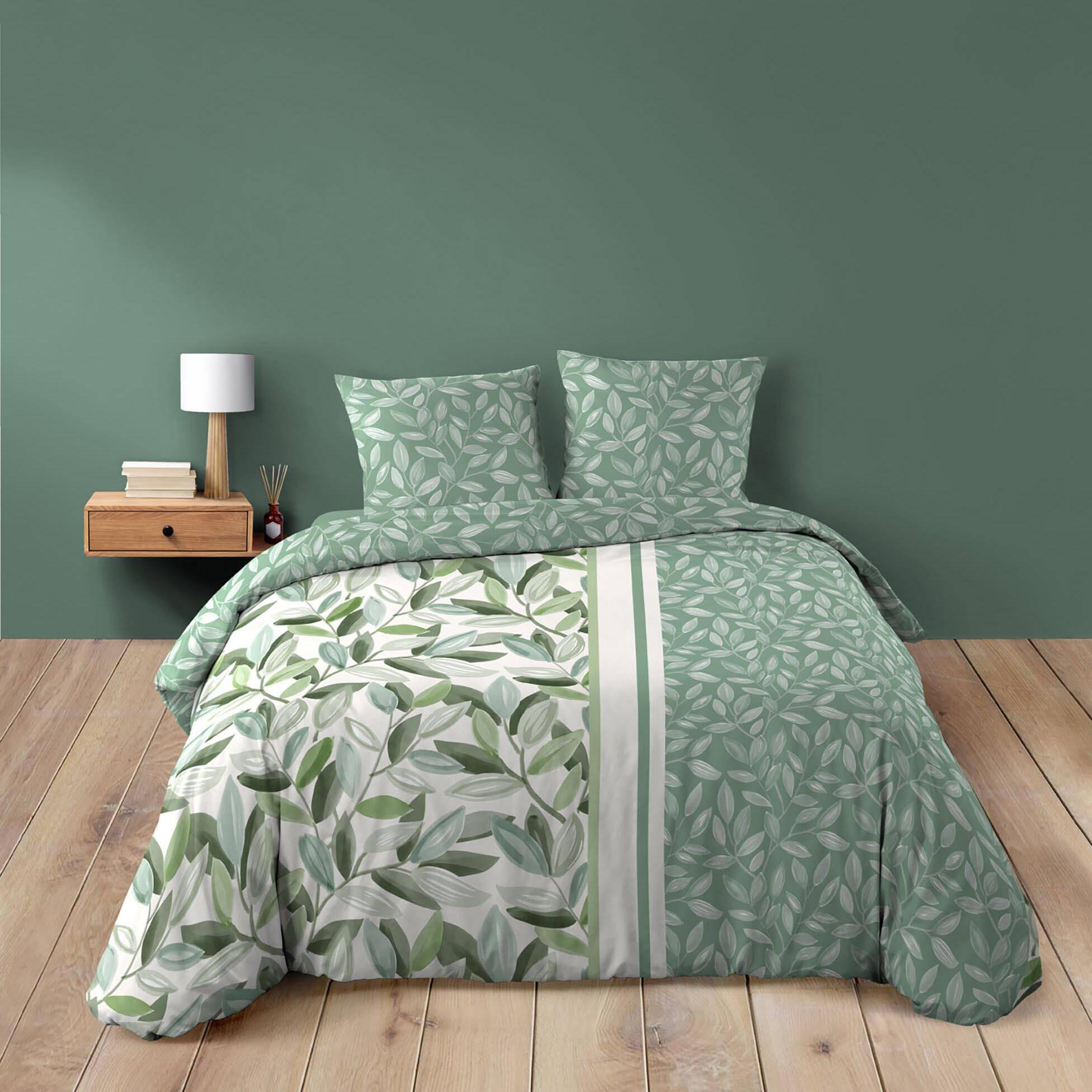 BETTWÄSCHE Eleonore 240/220 cm - Grün, Naturmaterialen (220/240cm) - Douceur d´intérieur